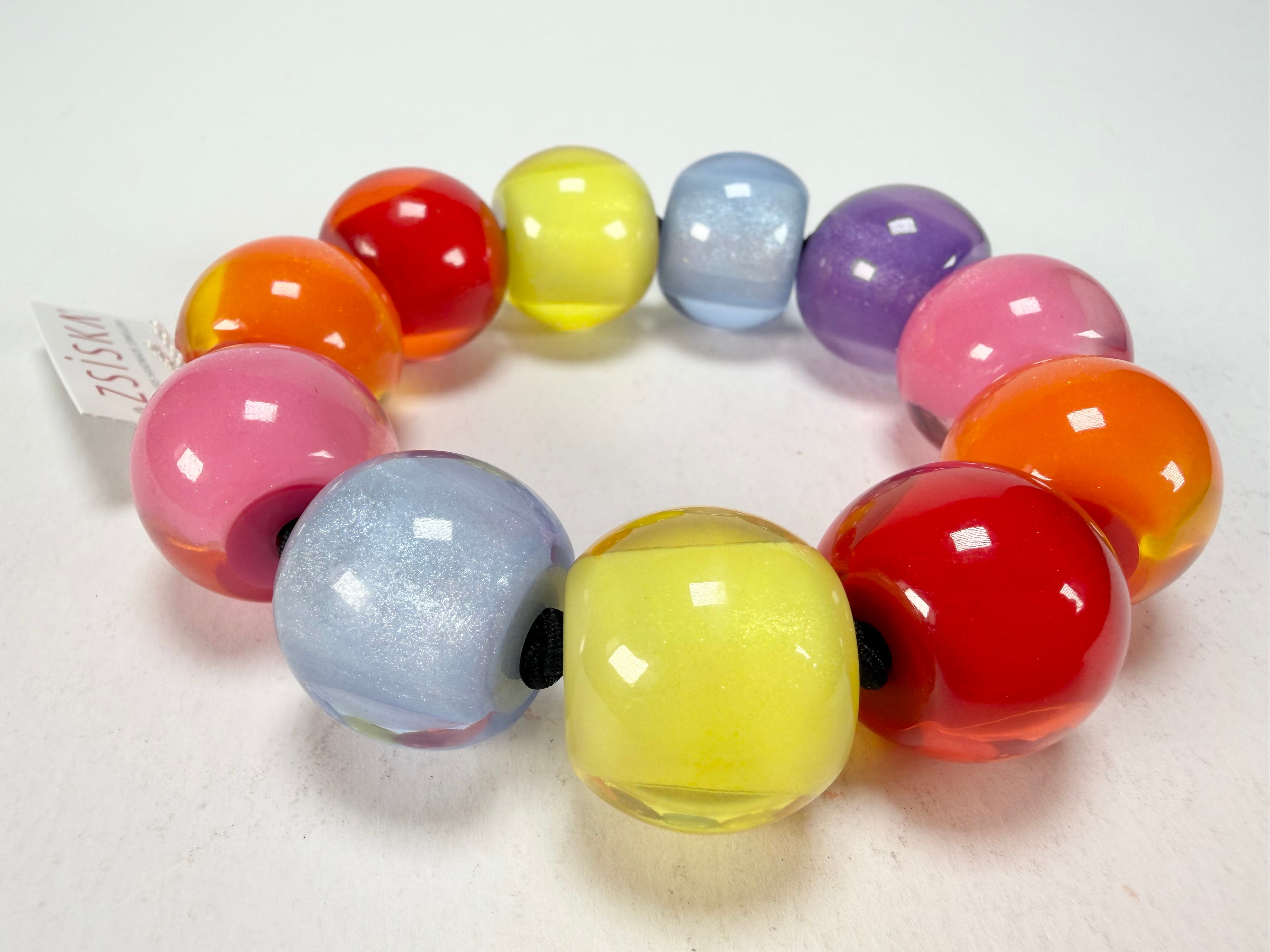 Zsiska - Colourful Beads Spectrum 11 Medium Bead Resin Bracelet ( 40103010400Q11 )