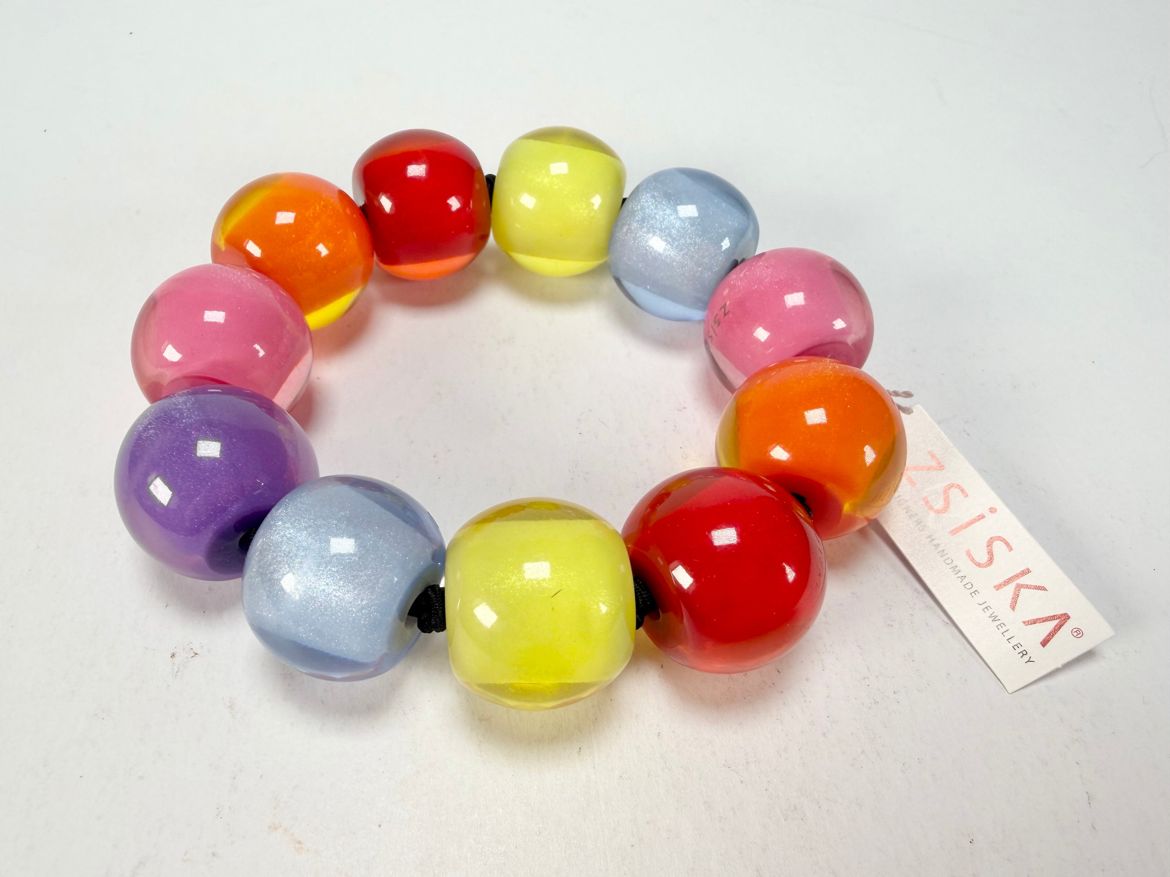 Zsiska - Colourful Beads Spectrum 11 Medium Bead Resin Bracelet ( 40103010400Q11 )