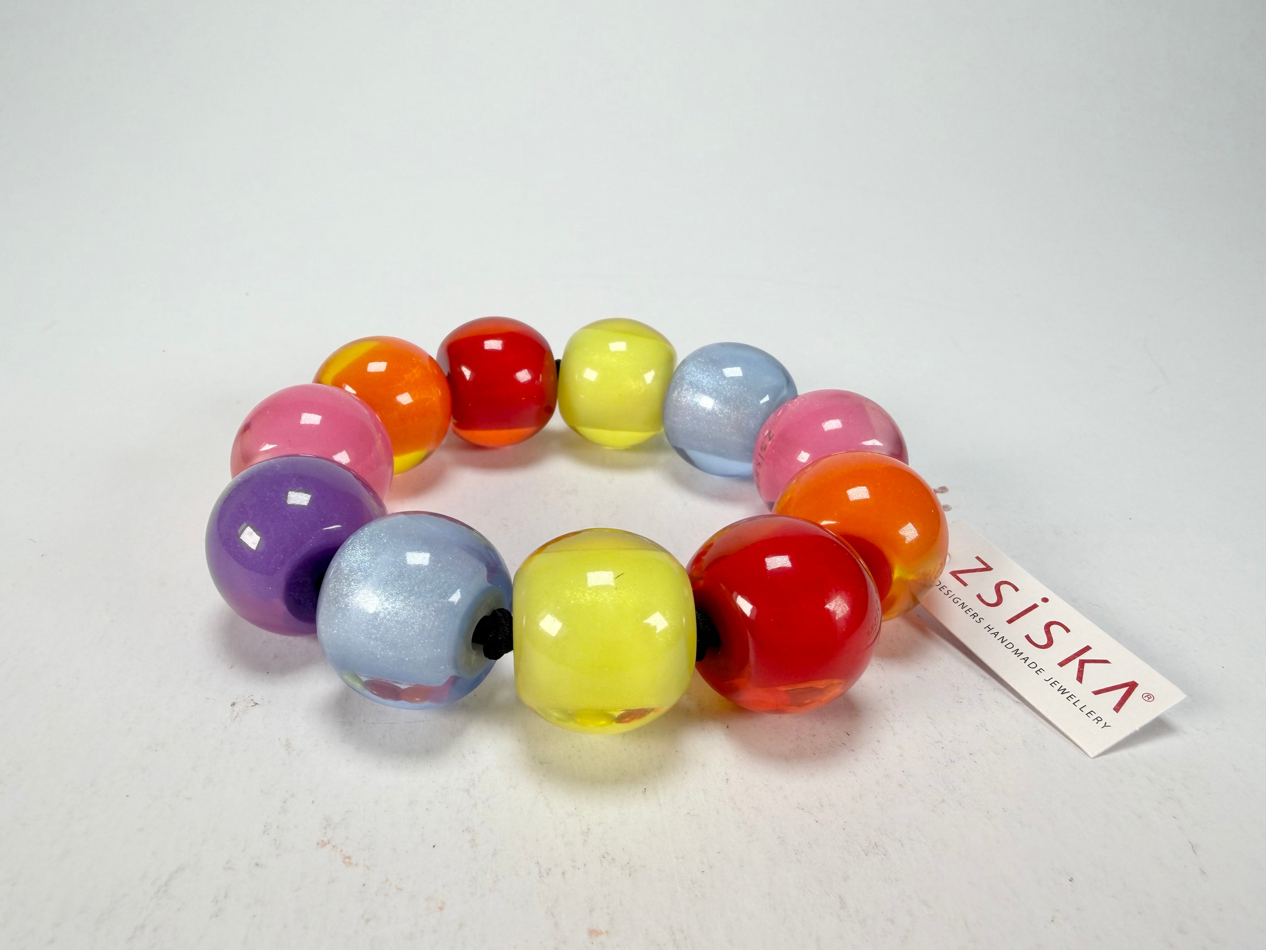 Zsiska - Colourful Beads Spectrum 11 Medium Bead Resin Bracelet ( 40103010400Q11 )