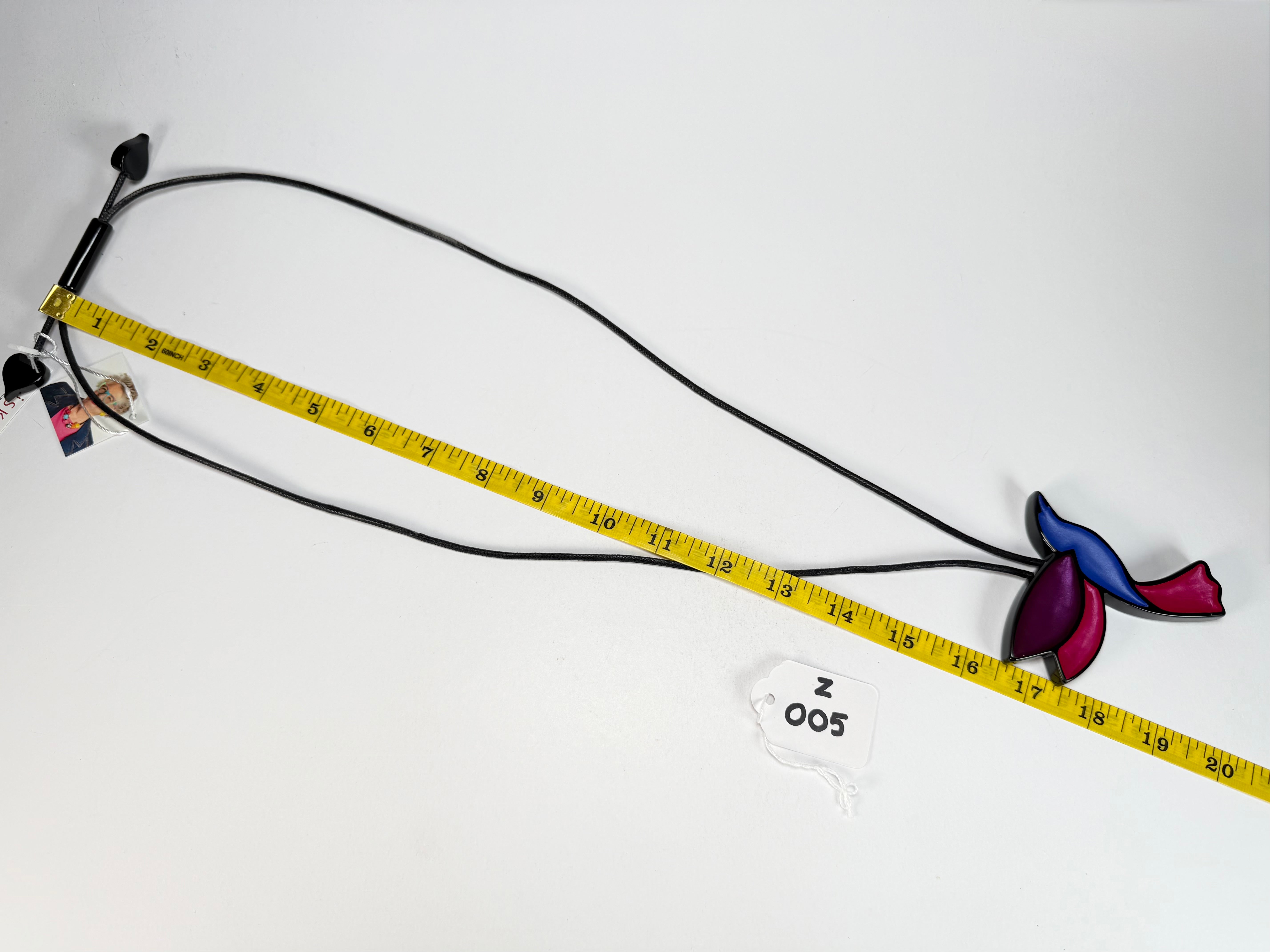 Zsiska - Paradise "Pendant" BLPU Blue And Purple Resin Necklace ( P250201BLPUQ00 )