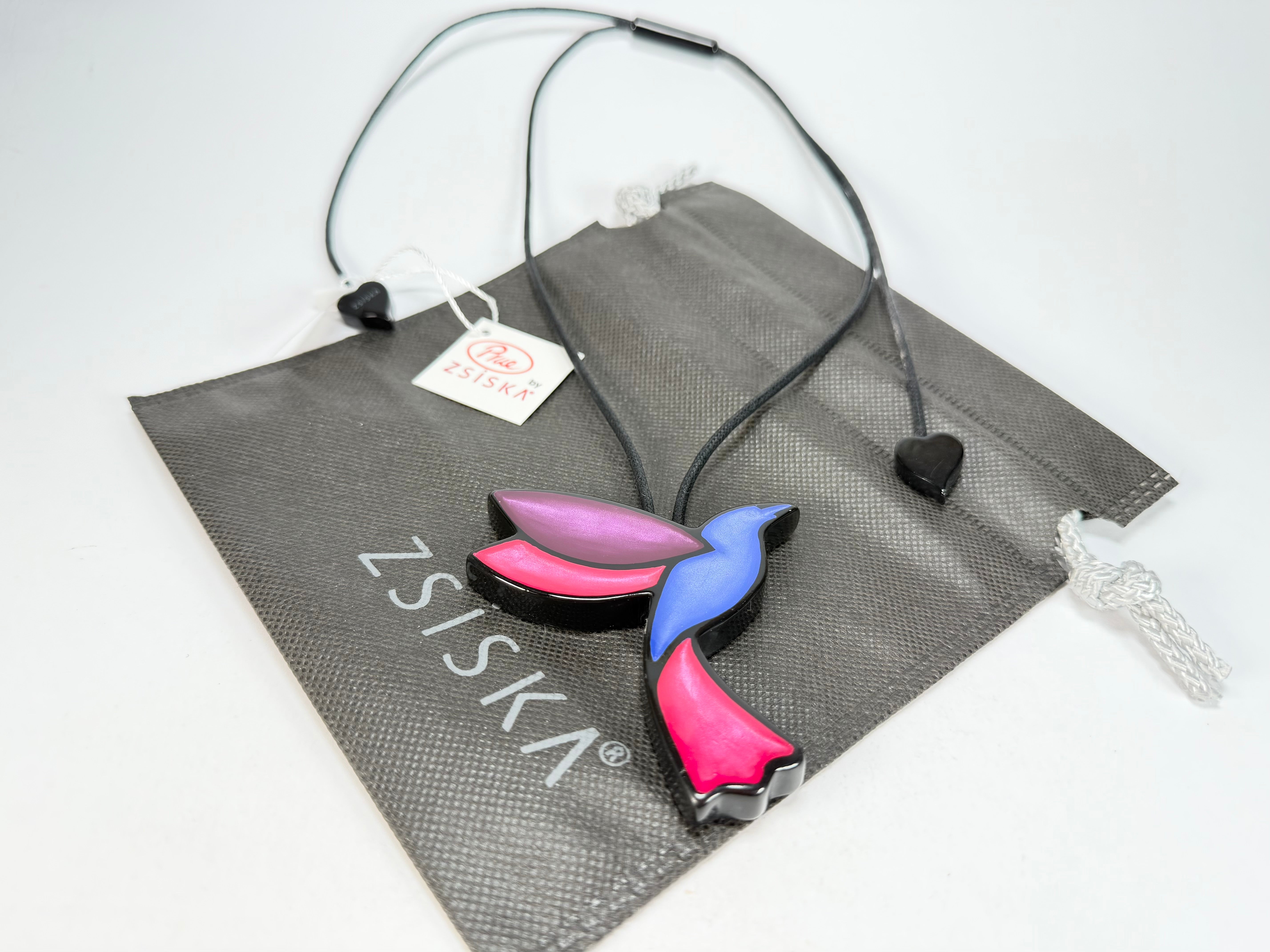 Zsiska - Paradise "Pendant" BLPU Blue And Purple Resin Necklace ( P250201BLPUQ00 )