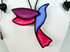 Zsiska - Paradise "Pendant" BLPU Blue And Purple Resin Necklace ( P250201BLPUQ00 )