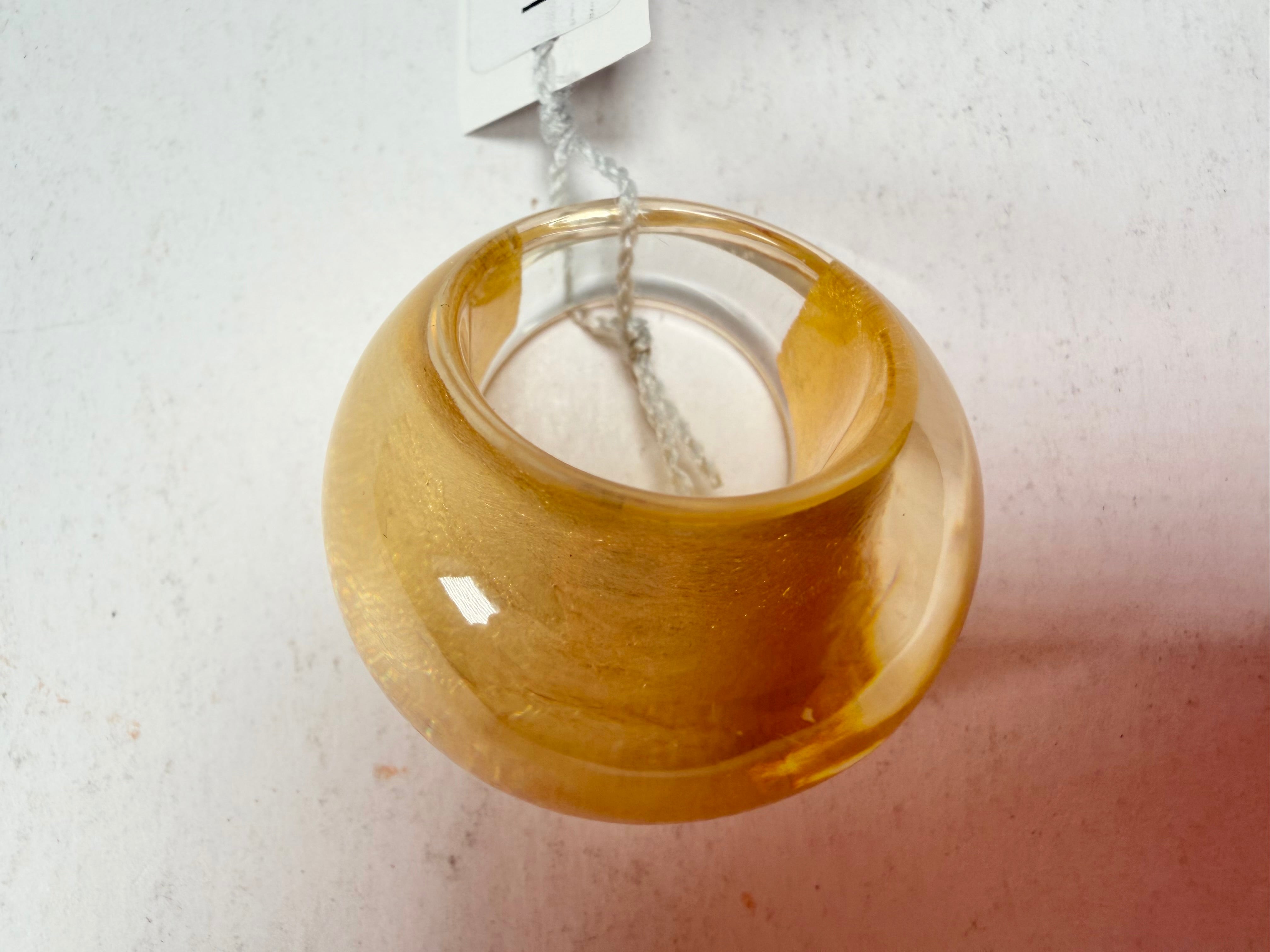 Zsiska - Precious Gold Leaf Resin Ring ( 1000602G000Q0M ) - Size UK O / US 7_