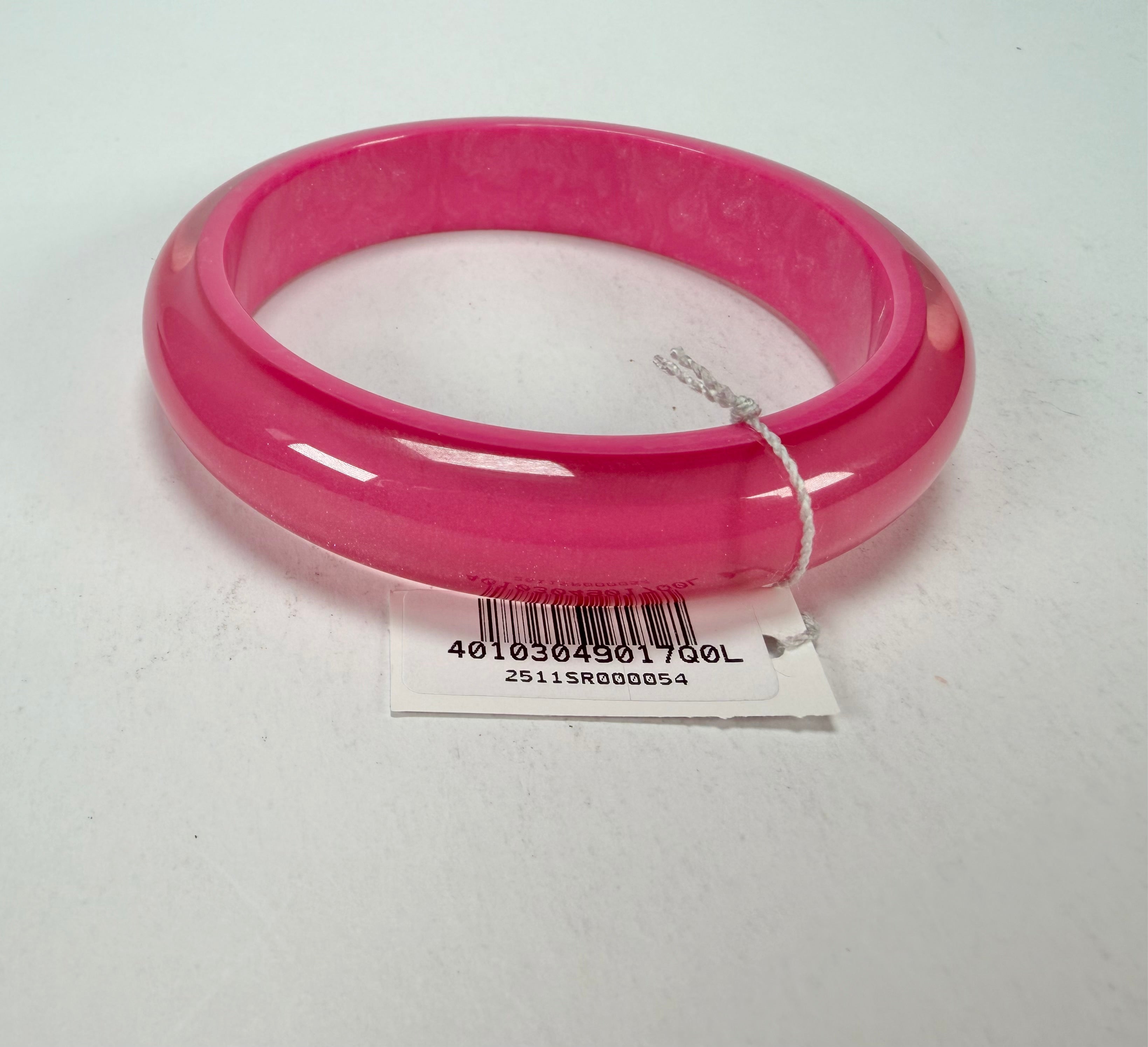 Zsiska - Colourful Statement Hot Pink Resin Bangle ( 40103049017Q0L )