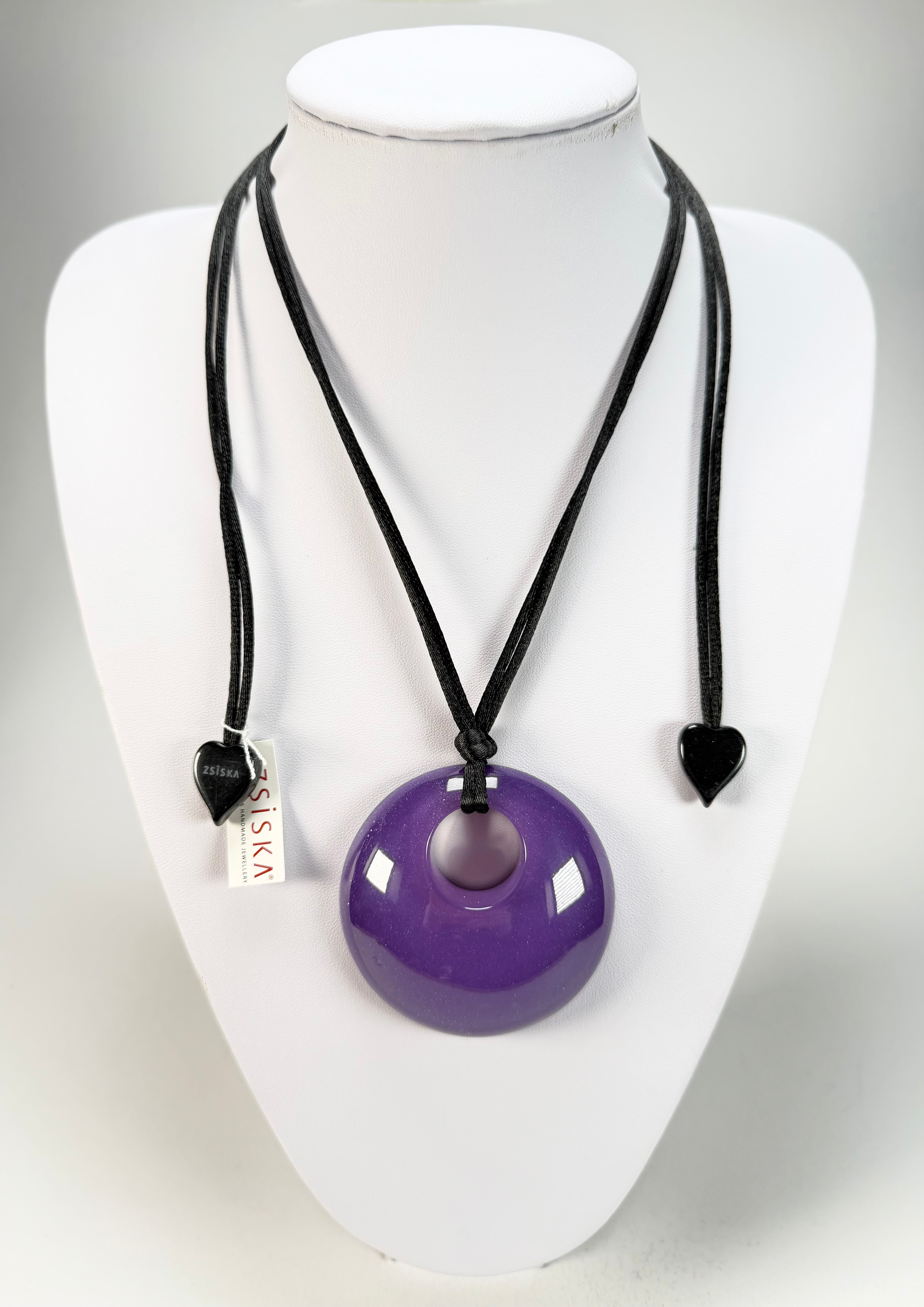 Zsiska - Colourful Statement "Pendant" Purple Resin Necklace ( 40102049018Q00 )