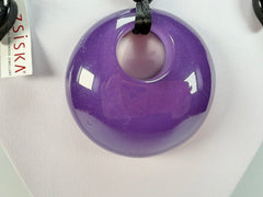 Zsiska - Colourful Statement "Pendant" Purple Resin Necklace ( 40102049018Q00 )