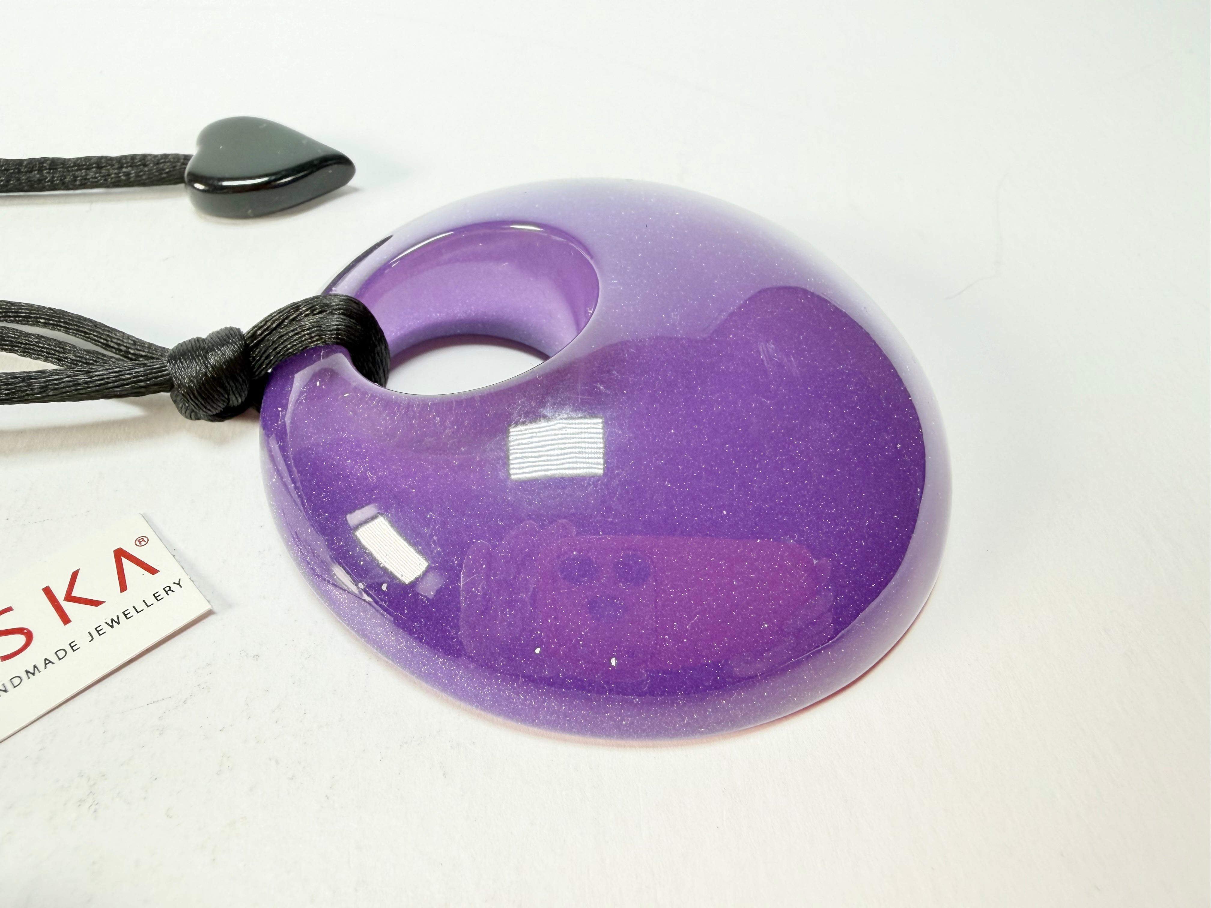 Zsiska - Colourful Statement "Pendant" Purple Resin Necklace ( 40102049018Q00 )