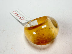 Zsiska - Precious Gold Leaf Resin Ring ( 1000602G000Q0L ) - Size UK Q / US 8