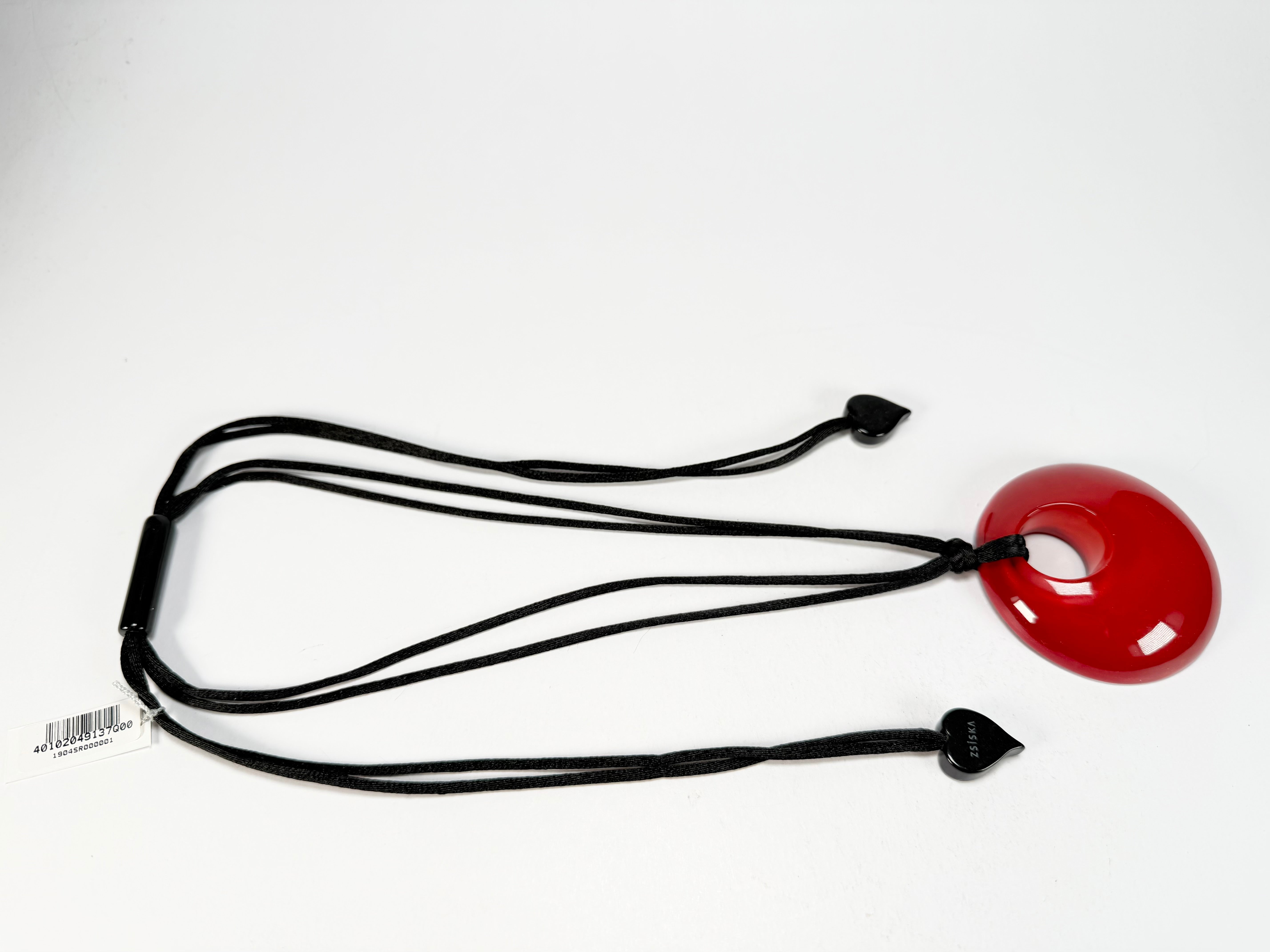 Zsiska - Colourful Statement "Pendant" Red Resin Necklace ( 40102049013Q00 )