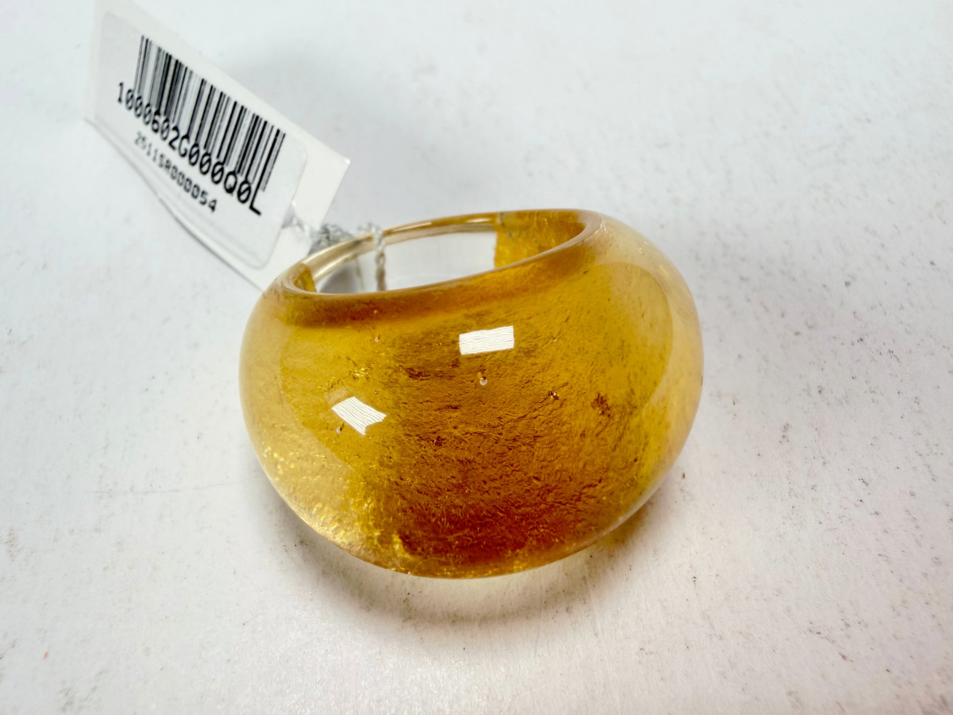 Zsiska - Precious Gold Leaf Resin Ring ( 1000602G000Q0L ) - Size UK Q / US 8