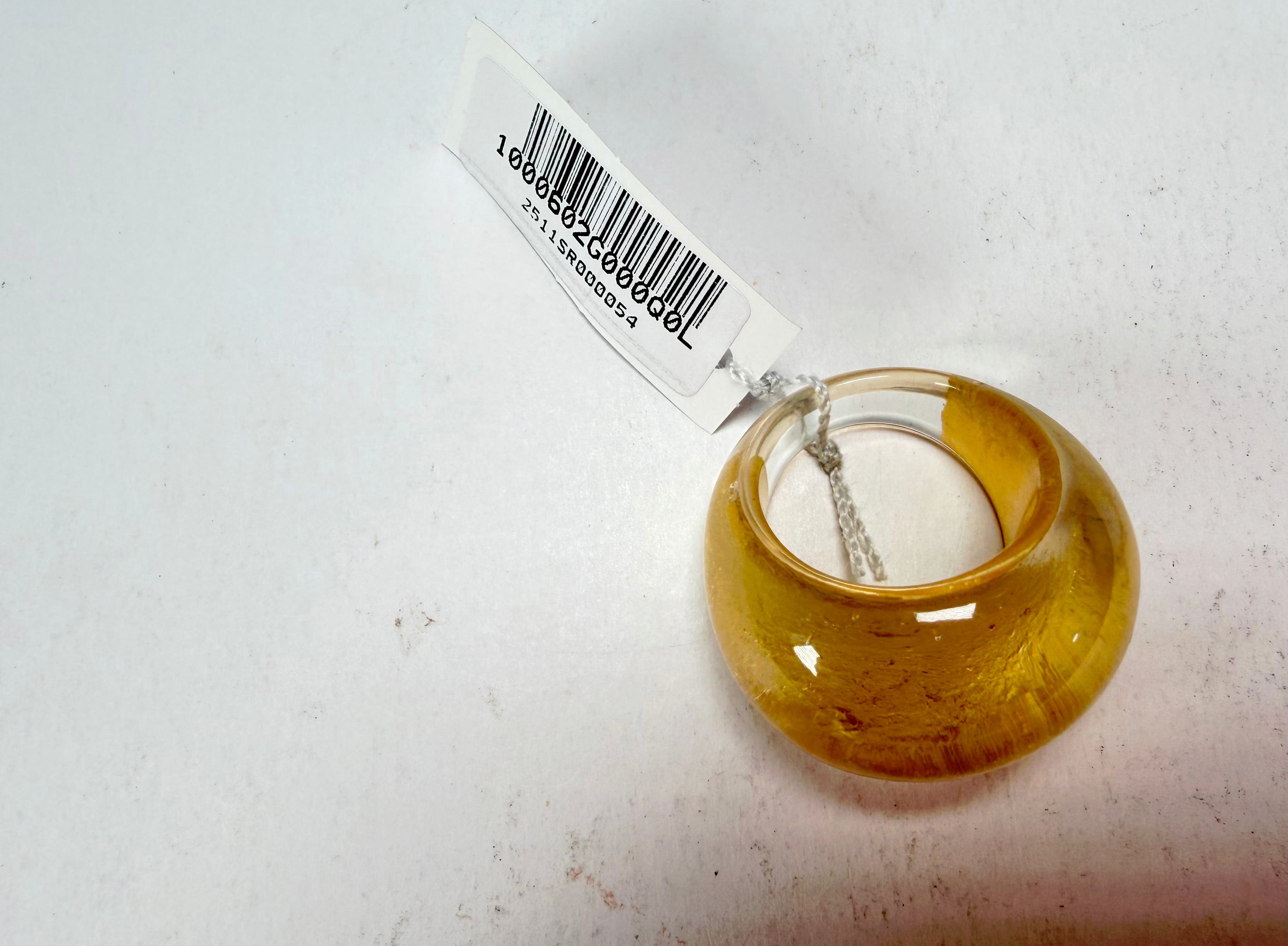 Zsiska - Precious Gold Leaf Resin Ring ( 1000602G000Q0L ) - Size UK Q / US 8