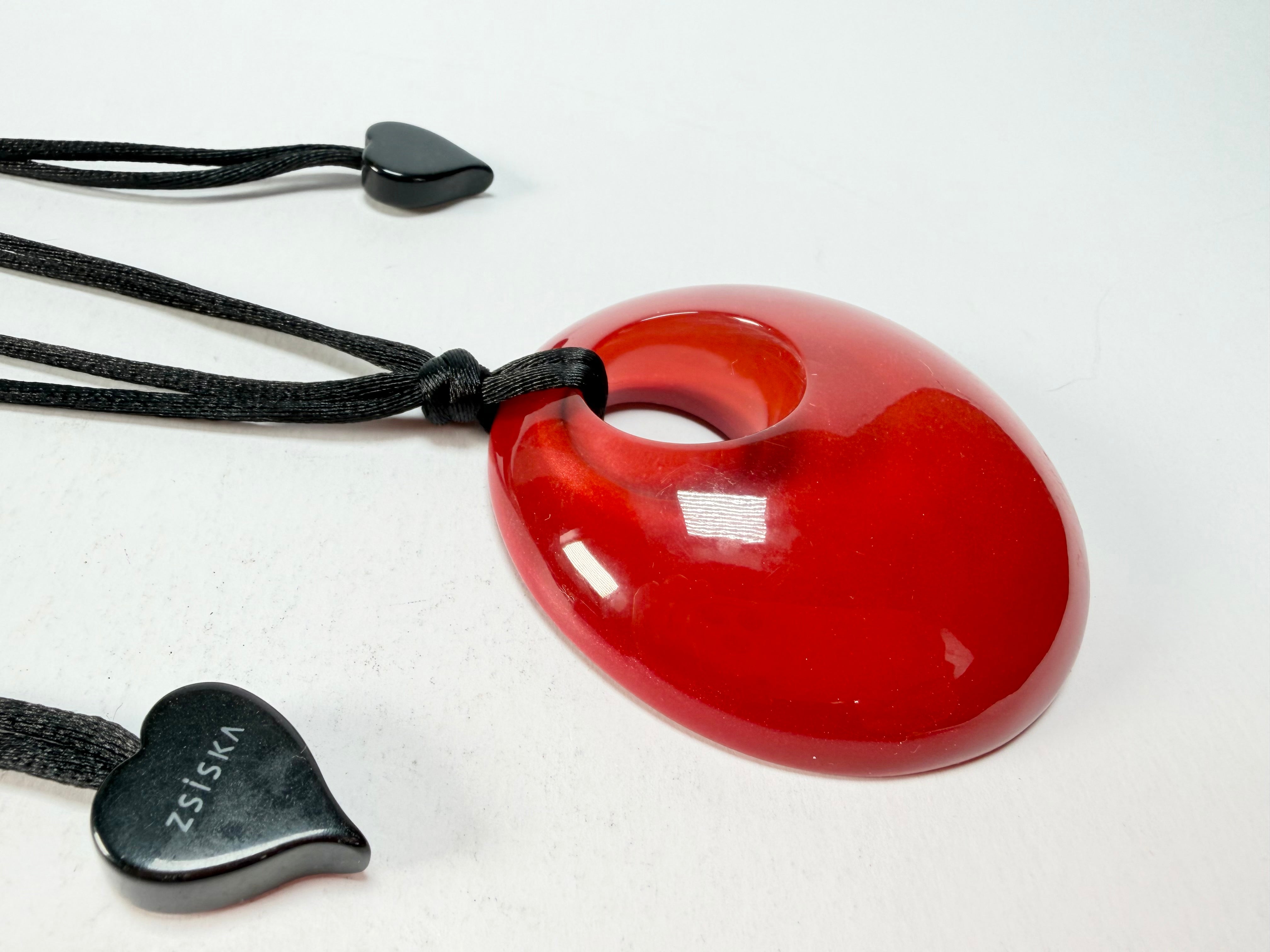 Zsiska - Colourful Statement "Pendant" Red Resin Necklace ( 40102049013Q00 )