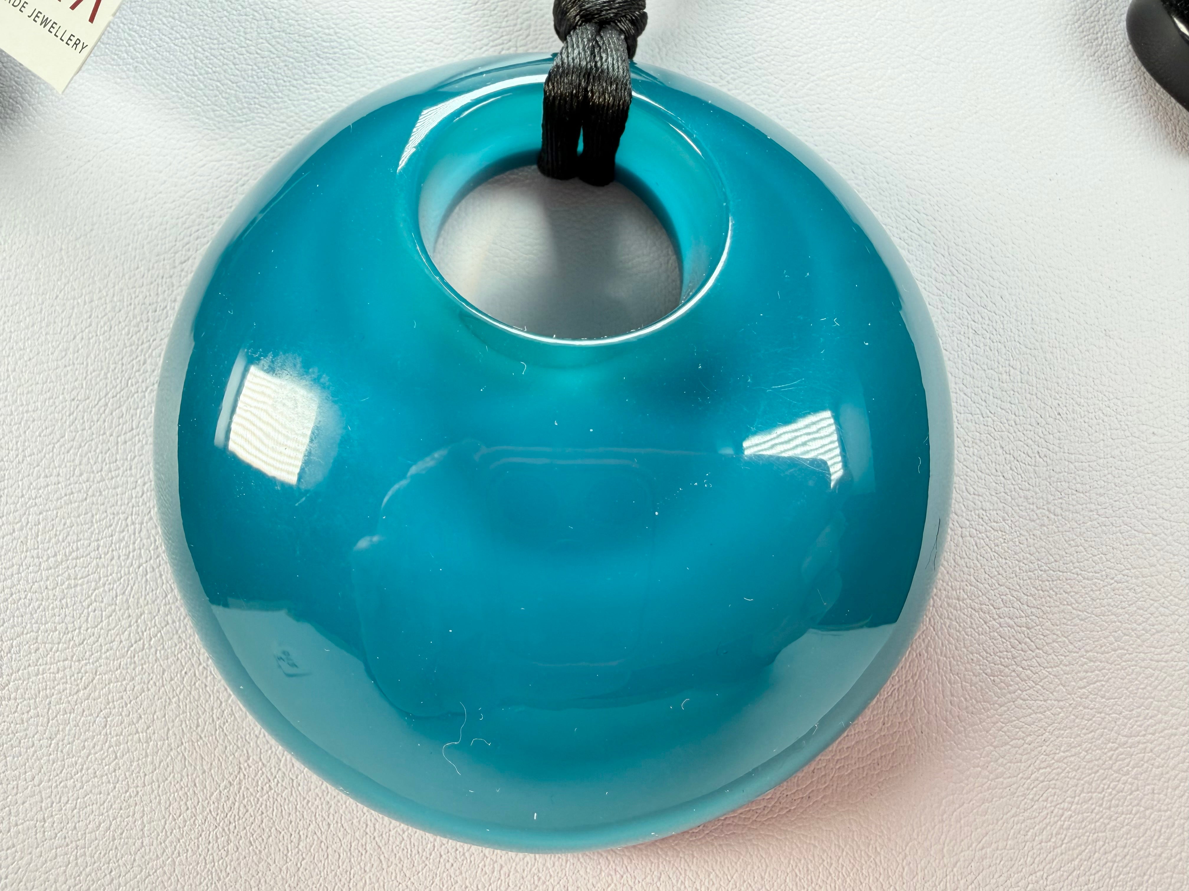 Zsiska - Colourful Statement "Pendant" Turquoise Resin Necklace ( 40102049224Q00 )