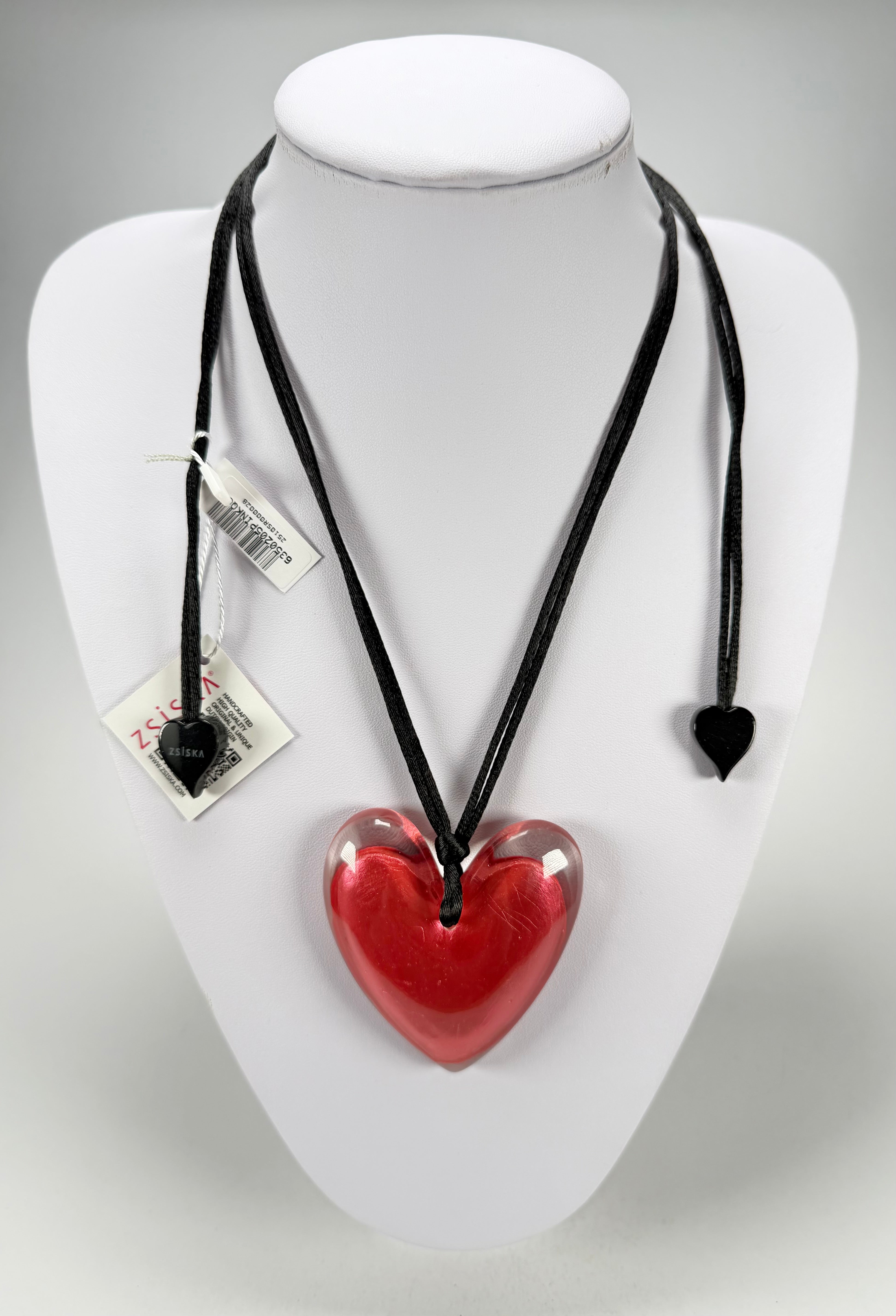 Zsiska - Luxus Pink Heart Pendant Resin Necklace ( 6350205PINKQ00 )