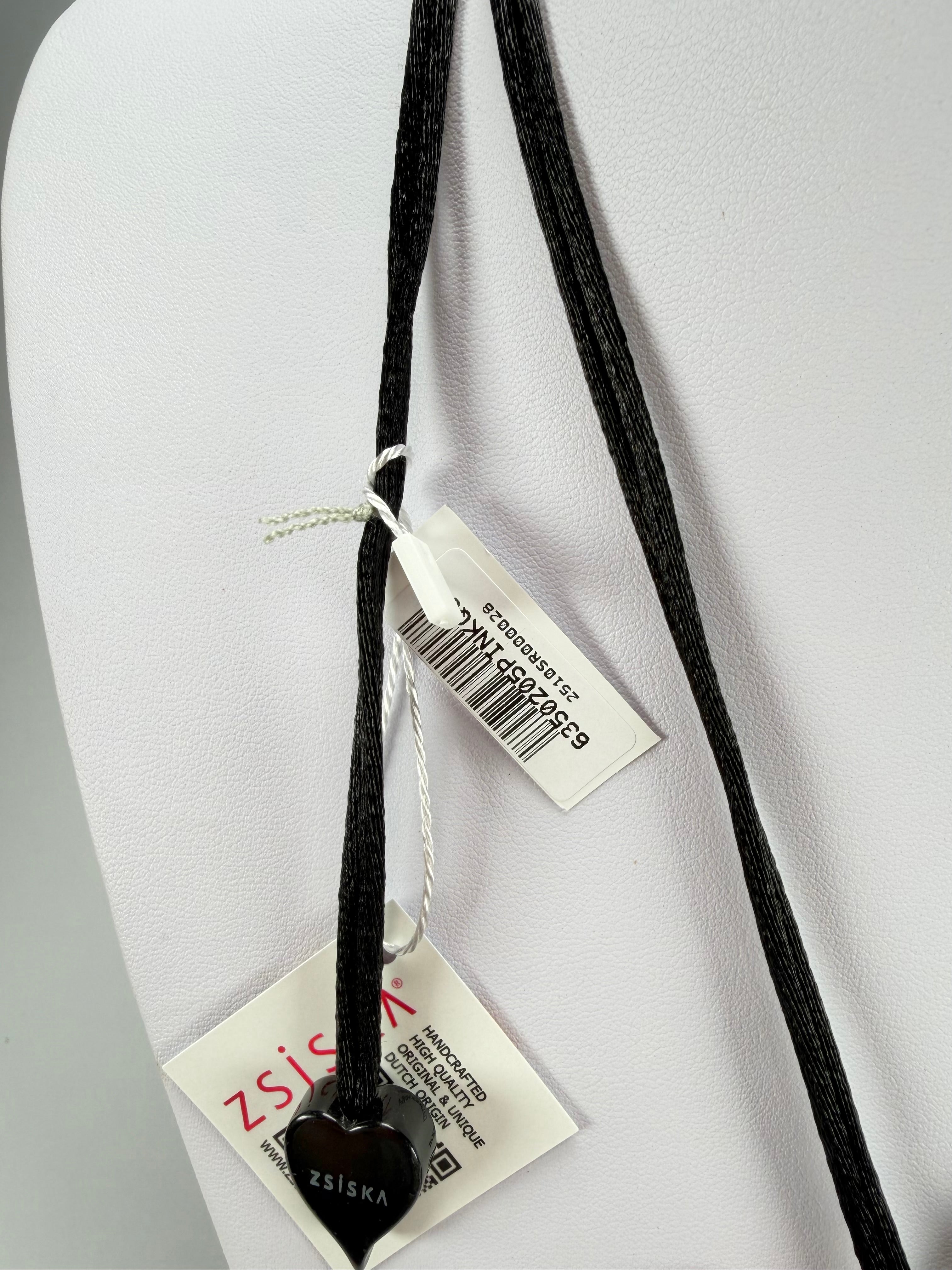 Zsiska - Luxus Pink Heart Pendant Resin Necklace ( 6350205PINKQ00 )