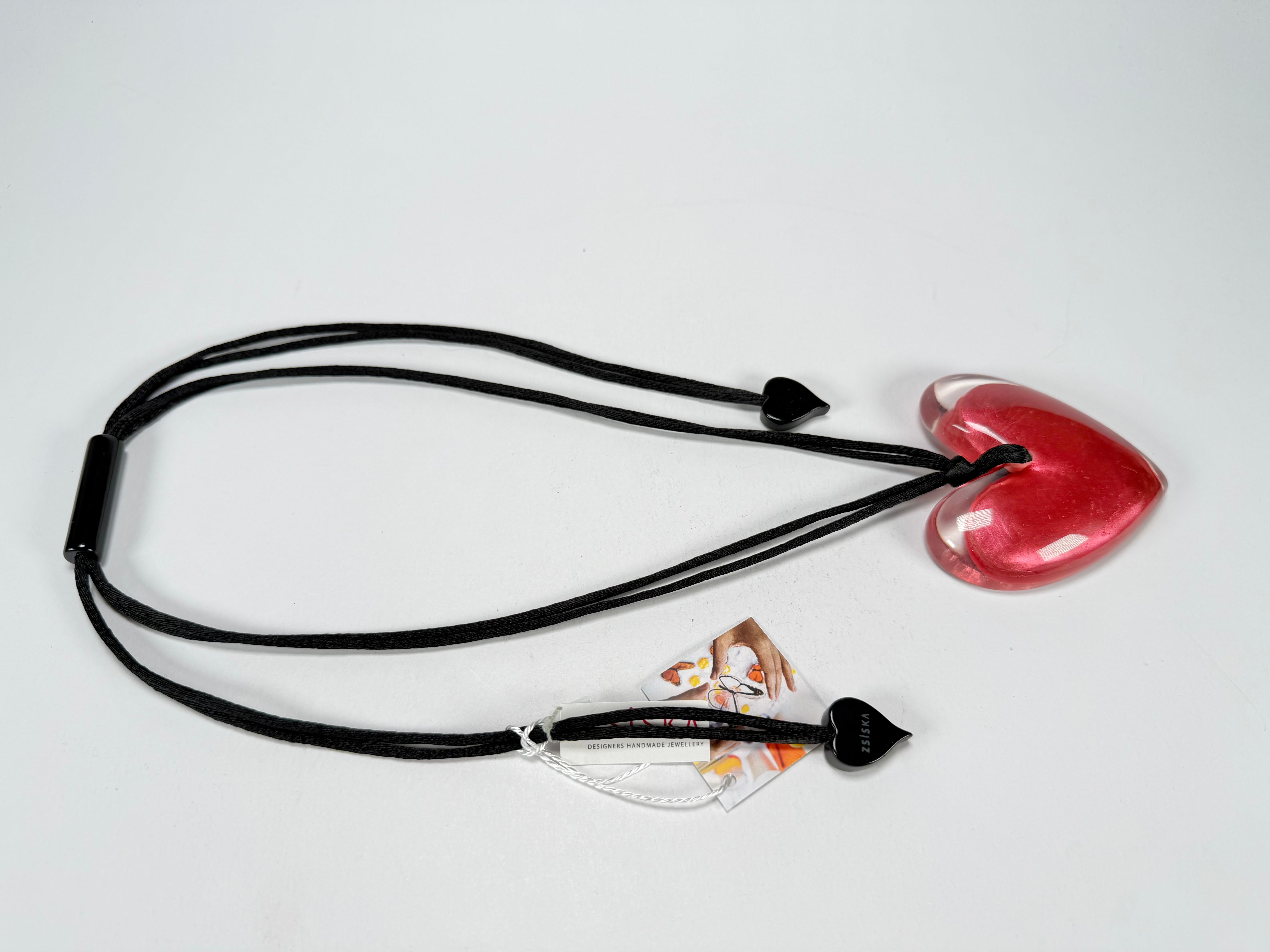 Zsiska - Luxus Pink Heart Pendant Resin Necklace ( 6350205PINKQ00 )