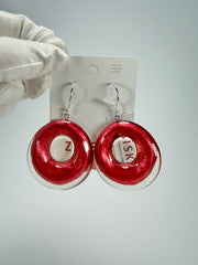 Zsiska - Luxus Pink Donut Resin Earrings ( 6350506PINKQ00 )
