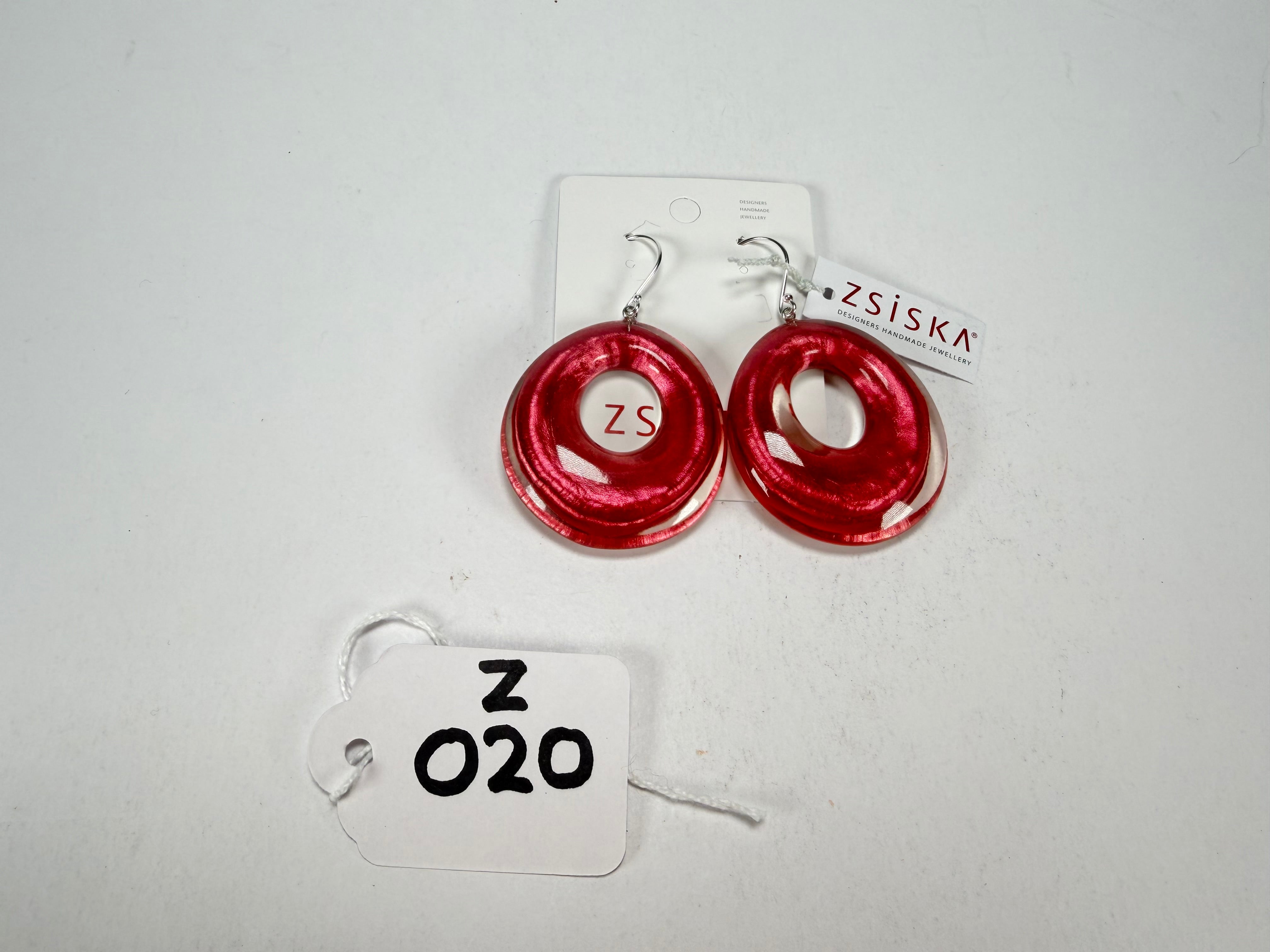 Zsiska - Luxus Pink Donut Resin Earrings ( 6350506PINKQ00 )