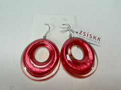 Zsiska - Luxus Pink Donut Resin Earrings ( 6350506PINKQ00 )