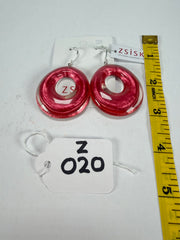 Zsiska - Luxus Pink Donut Resin Earrings ( 6350506PINKQ00 )