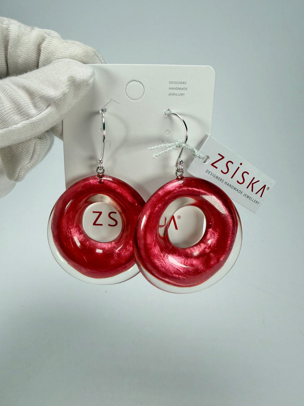 Zsiska - Luxus Pink Donut Resin Earrings ( 6350506PINKQ00 )