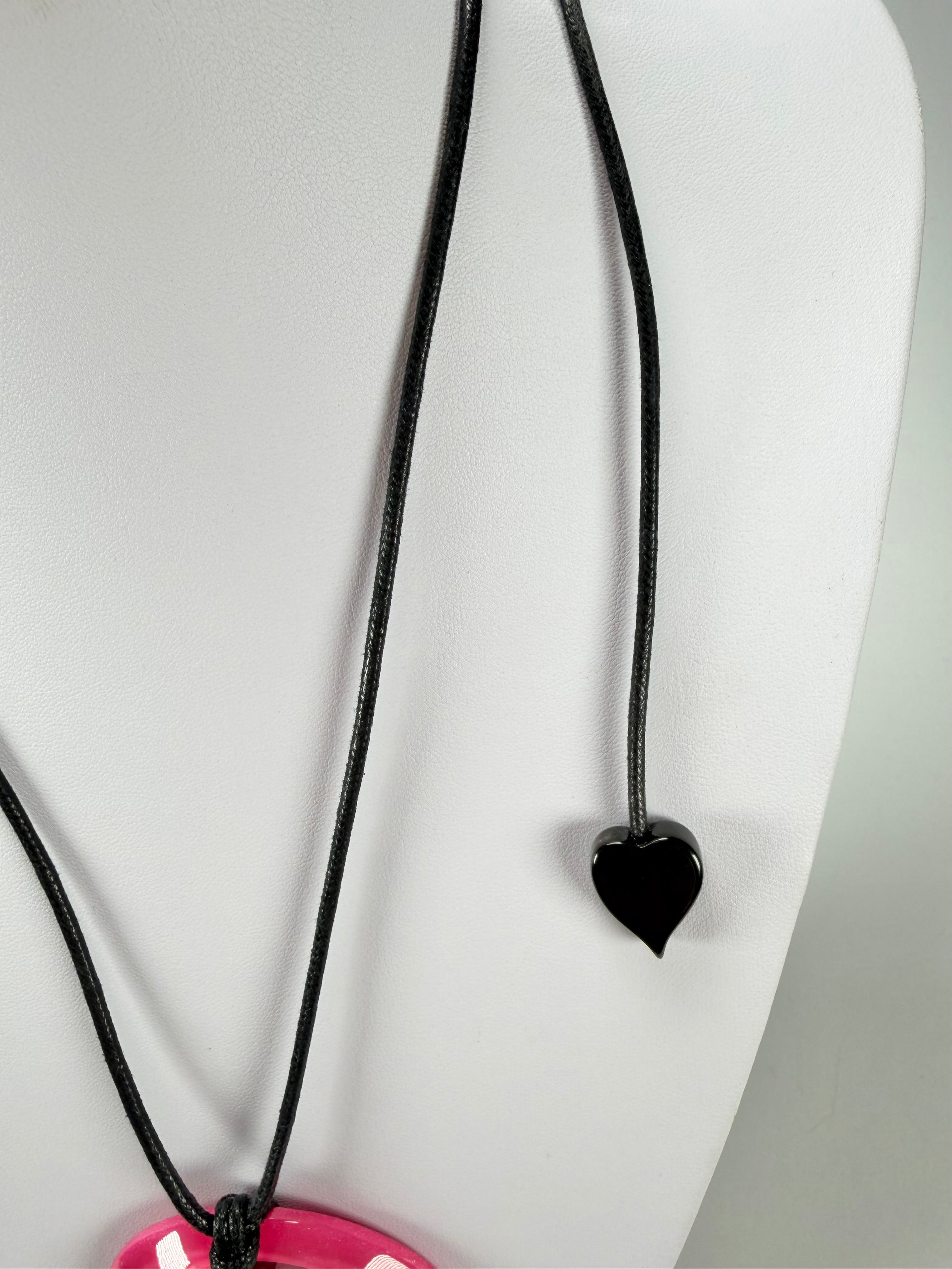 Zsiska - Colourful Statement Hot Pink Donut Pendant Resin Necklace ( 40102249017Q00 )