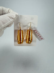 Zsiska - Bliss Glitz Gold Foil Short Hook Resin Earrings ( 1370505GF00Q00 )