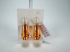Zsiska - Bliss Glitz Gold Foil Short Hook Resin Earrings ( 1370505GF00Q00 )