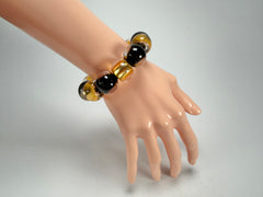 Zsiska - Radiance Gold & Black Large Resin Bracelet ( 8000301GF01Q0L )