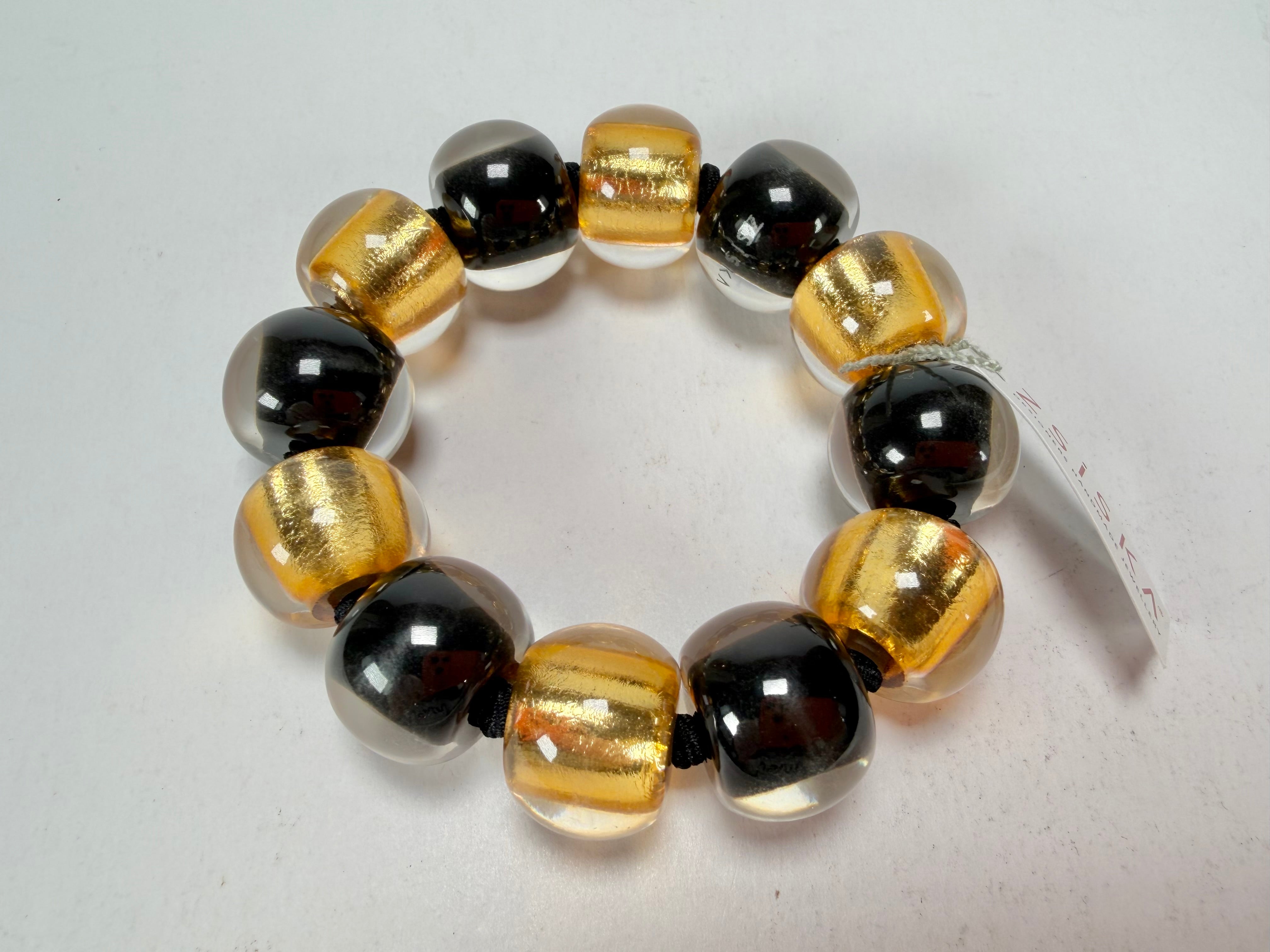Zsiska - Radiance Gold & Black Large Resin Bracelet ( 8000301GF01Q0L )