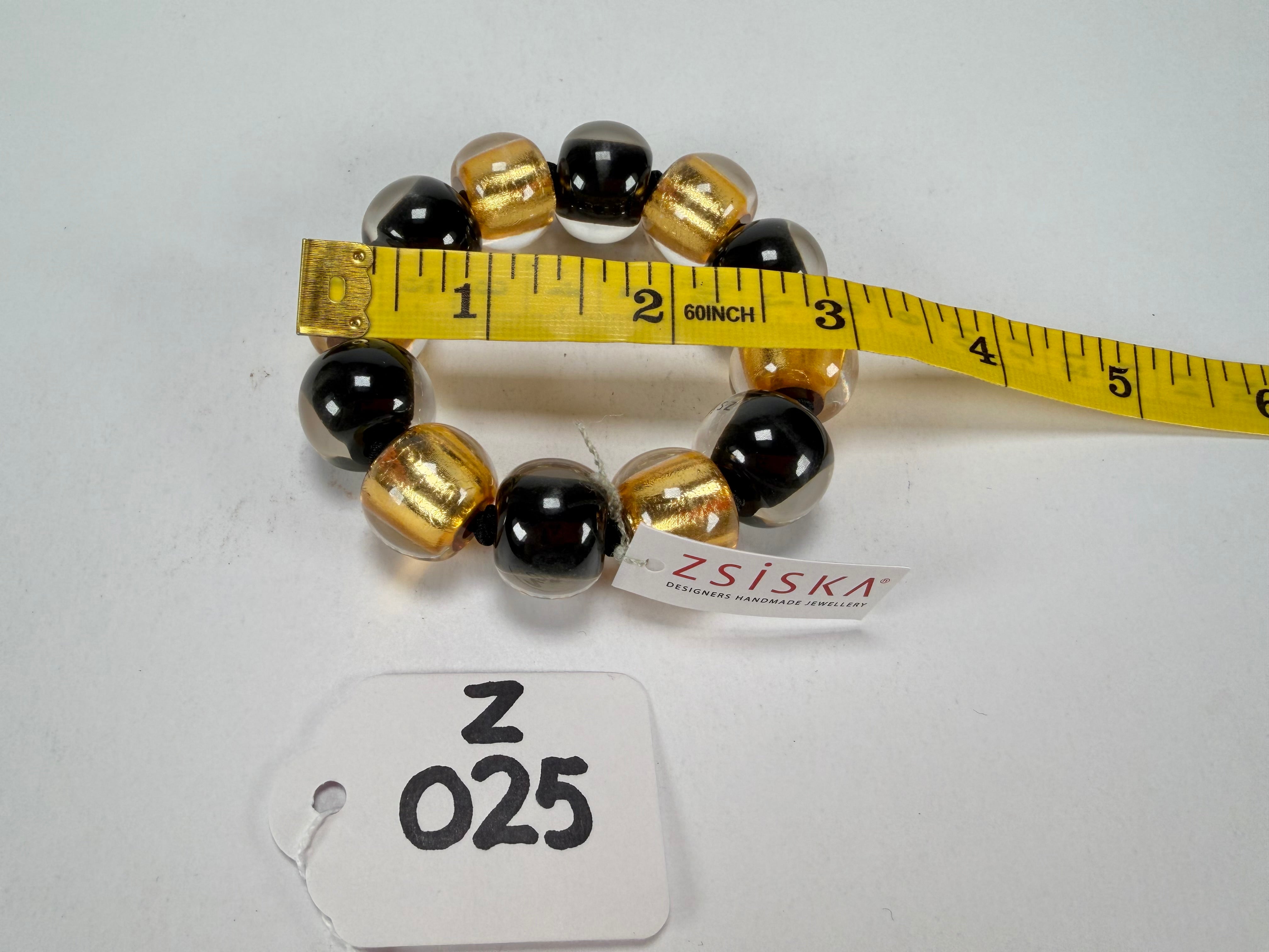 Zsiska - Radiance Gold & Black Large Resin Bracelet ( 8000301GF01Q0L )