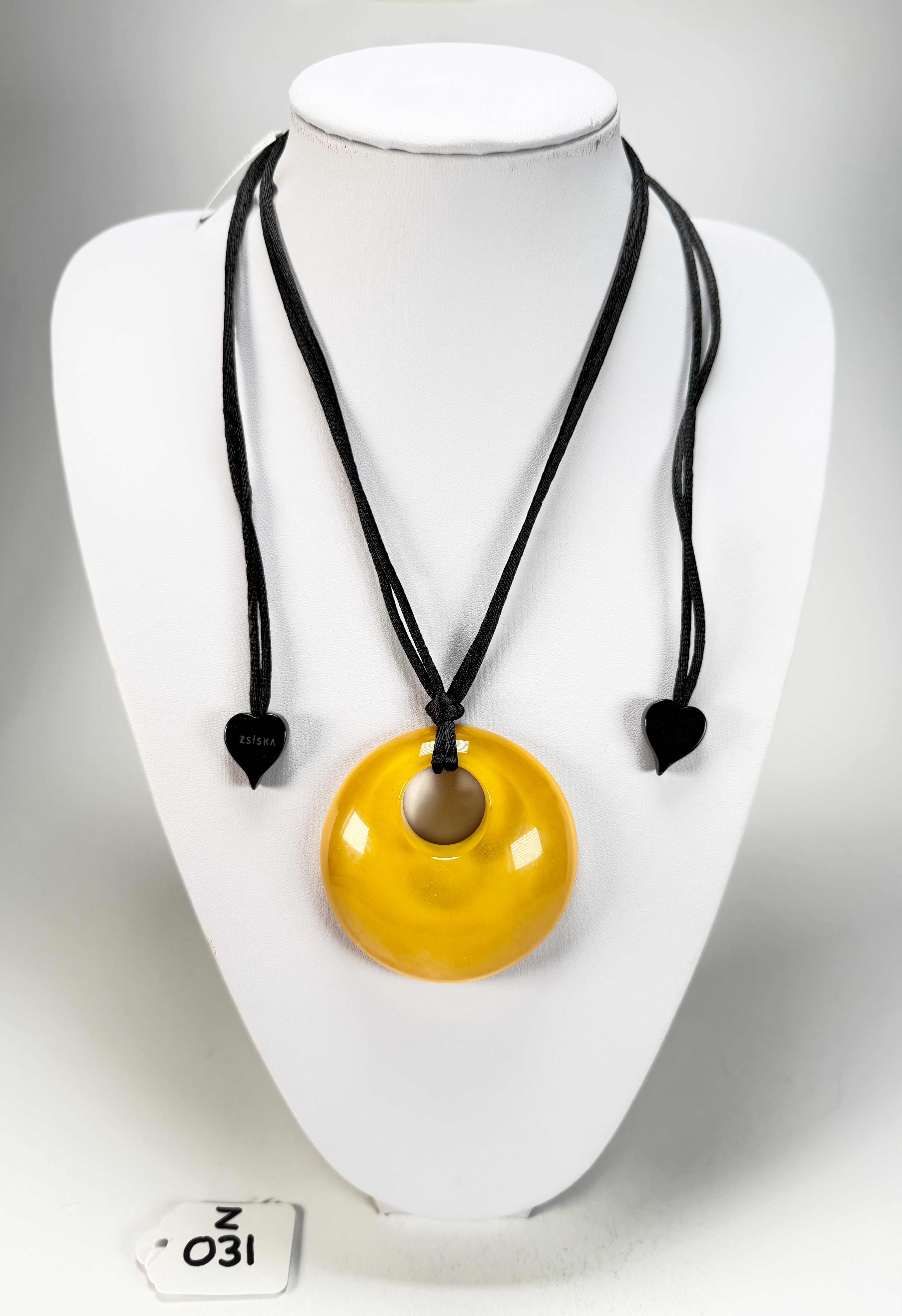 Zsiska - Colourful Statement "Pendant" Yellow Resin Necklace ( 40102049214Q00 )