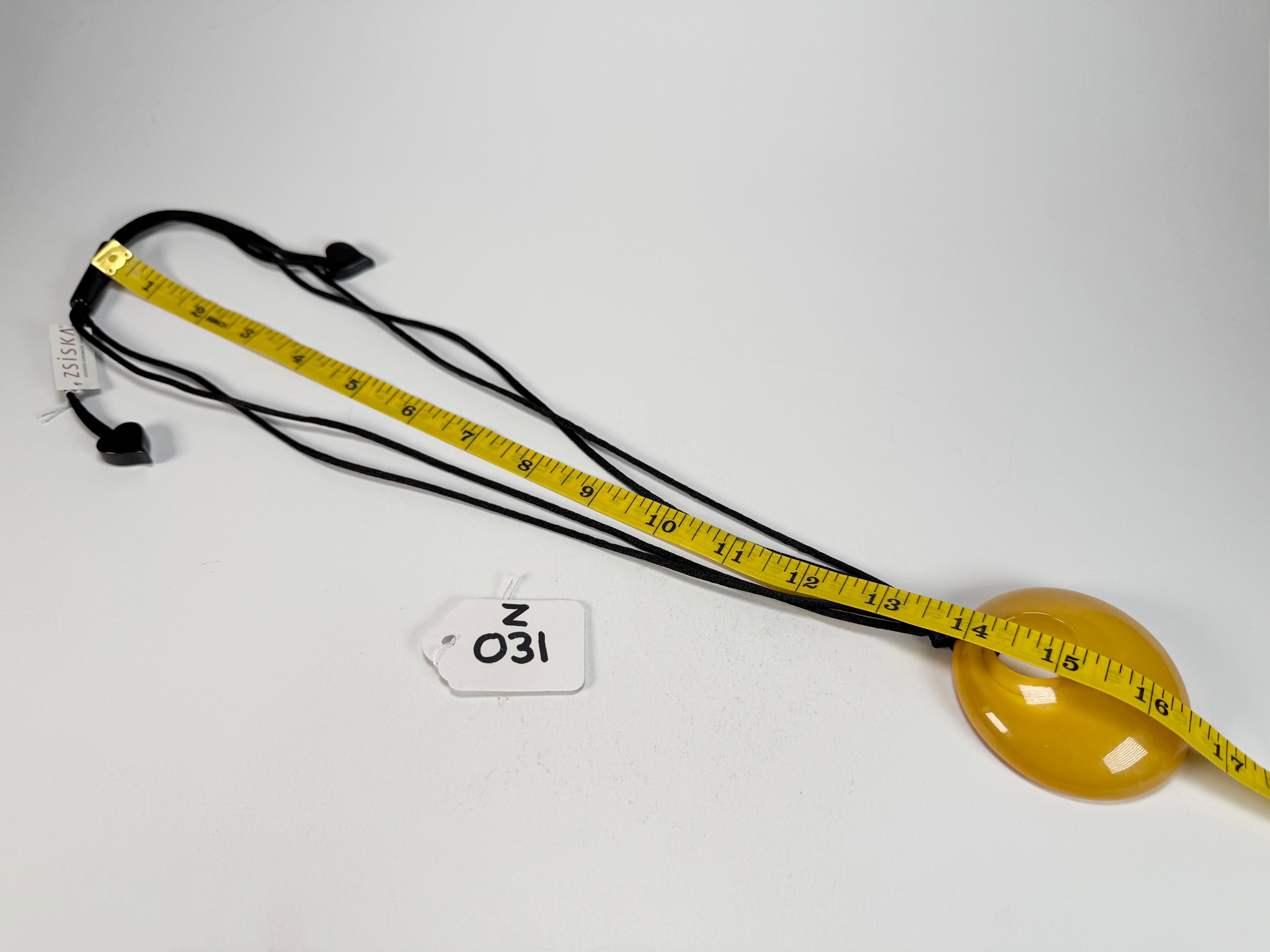 Zsiska - Colourful Statement "Pendant" Yellow Resin Necklace ( 40102049214Q00 )