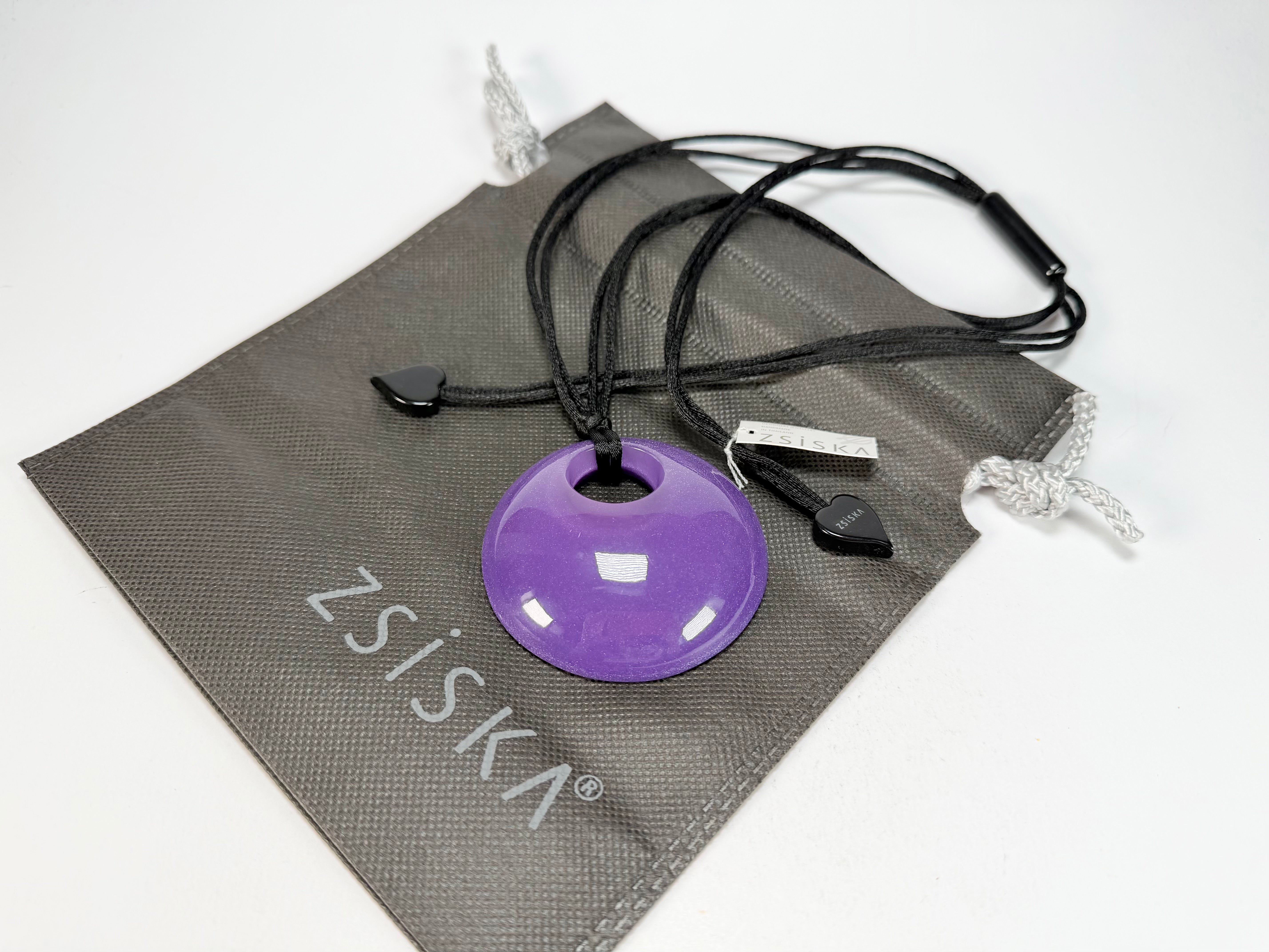 Zsiska - Colourful Statement "Pendant" Purple Resin Necklace ( 40102049018Q00 )