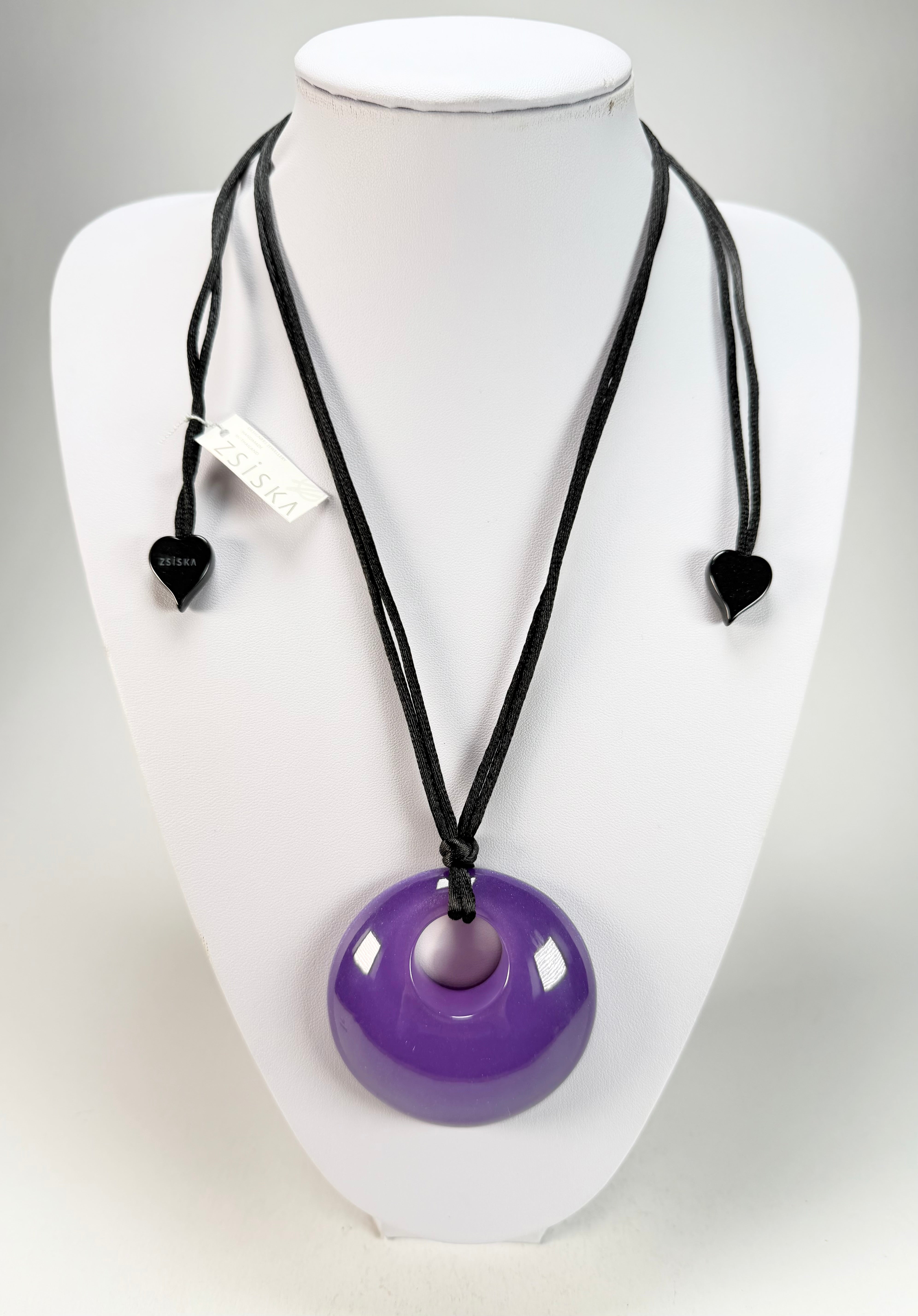 Zsiska - Colourful Statement "Pendant" Purple Resin Necklace ( 40102049018Q00 )