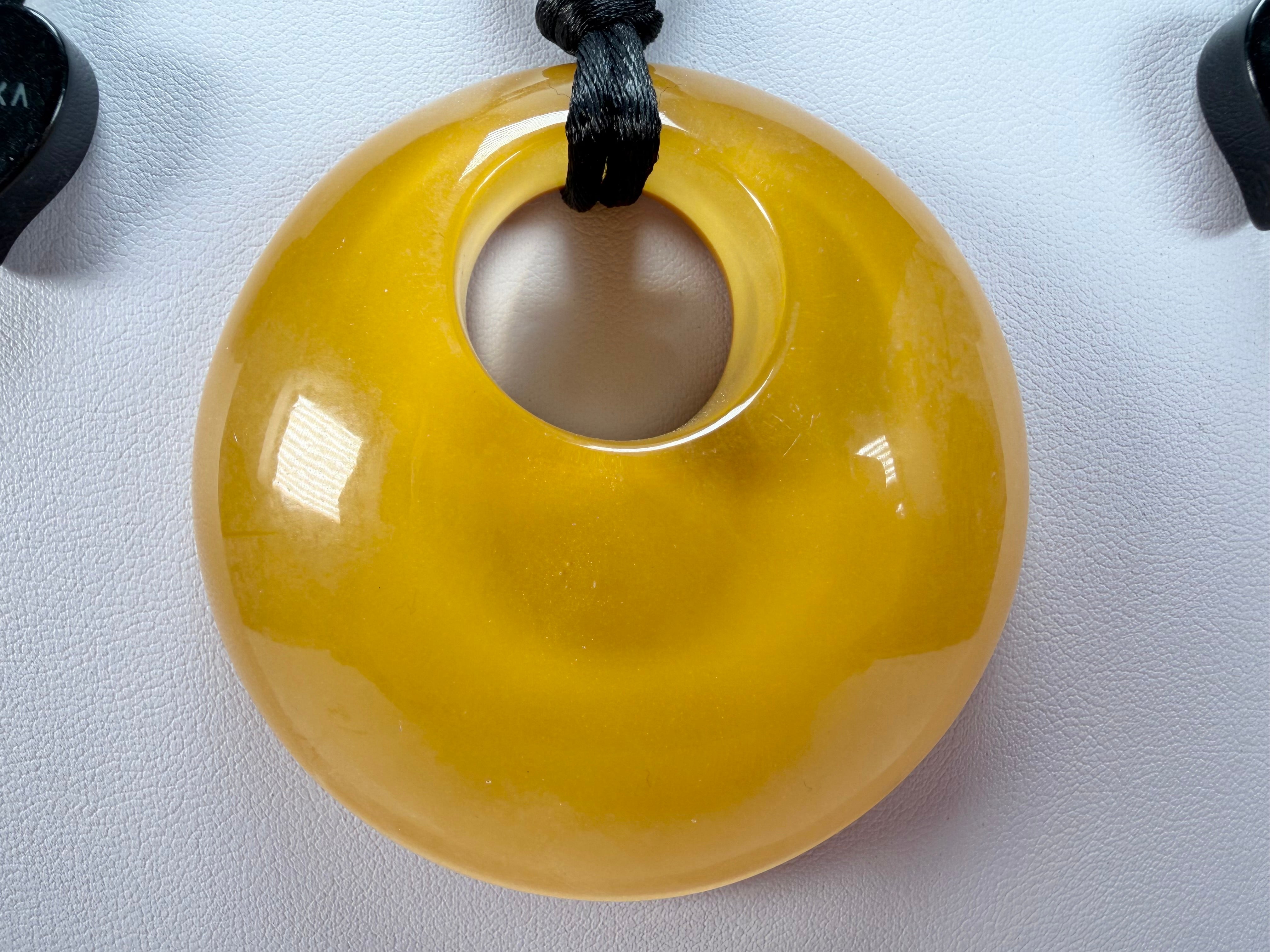Zsiska - Colourful Statement "Pendant" Yellow Resin Necklace ( 40102049214Q00 )