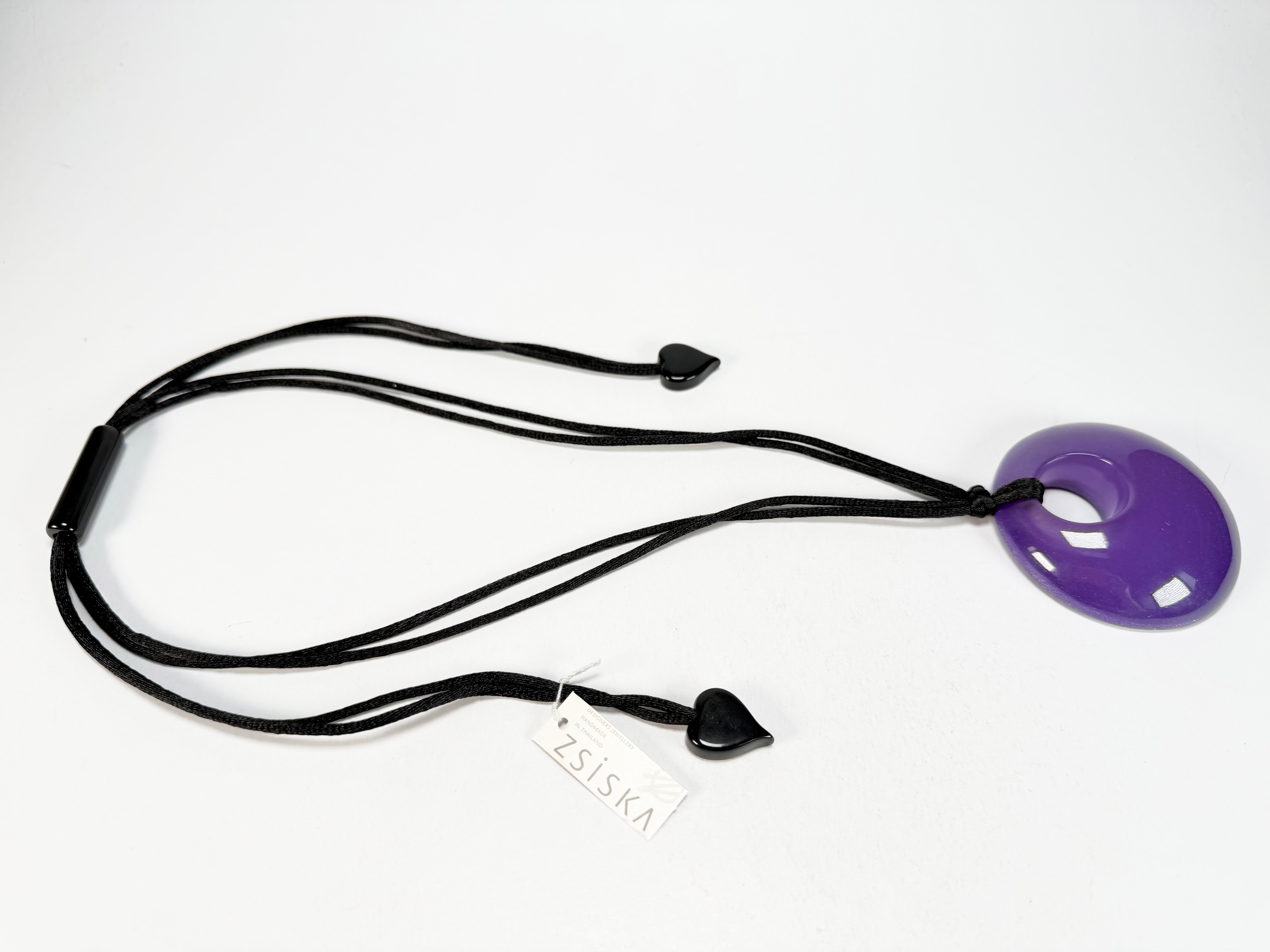 Zsiska - Colourful Statement "Pendant" Purple Resin Necklace ( 40102049018Q00 )