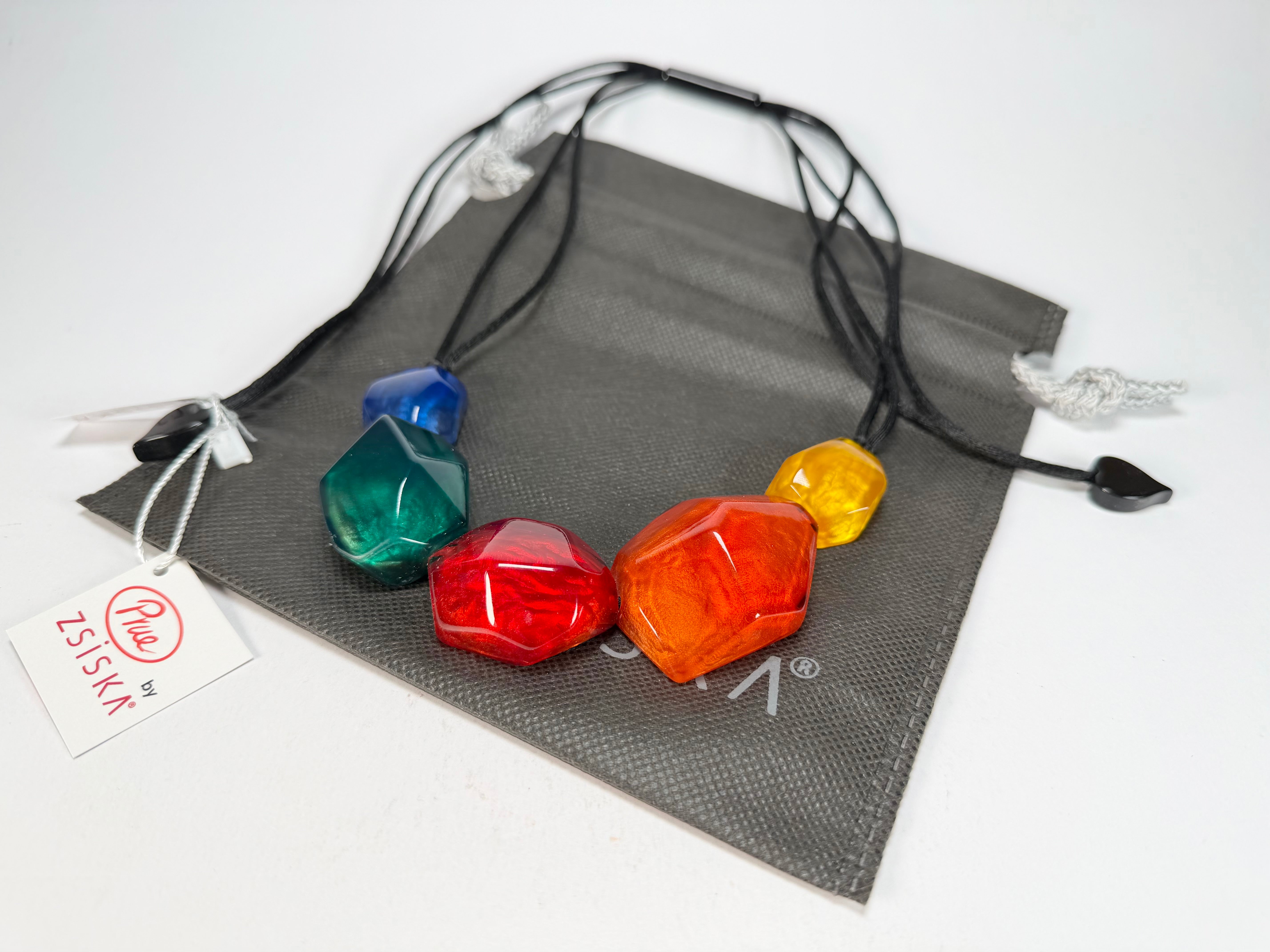 Zsiska - Rock Candy "Prue Leith" Mix Colours Resin Necklace ( P210101MIX1Q05 )