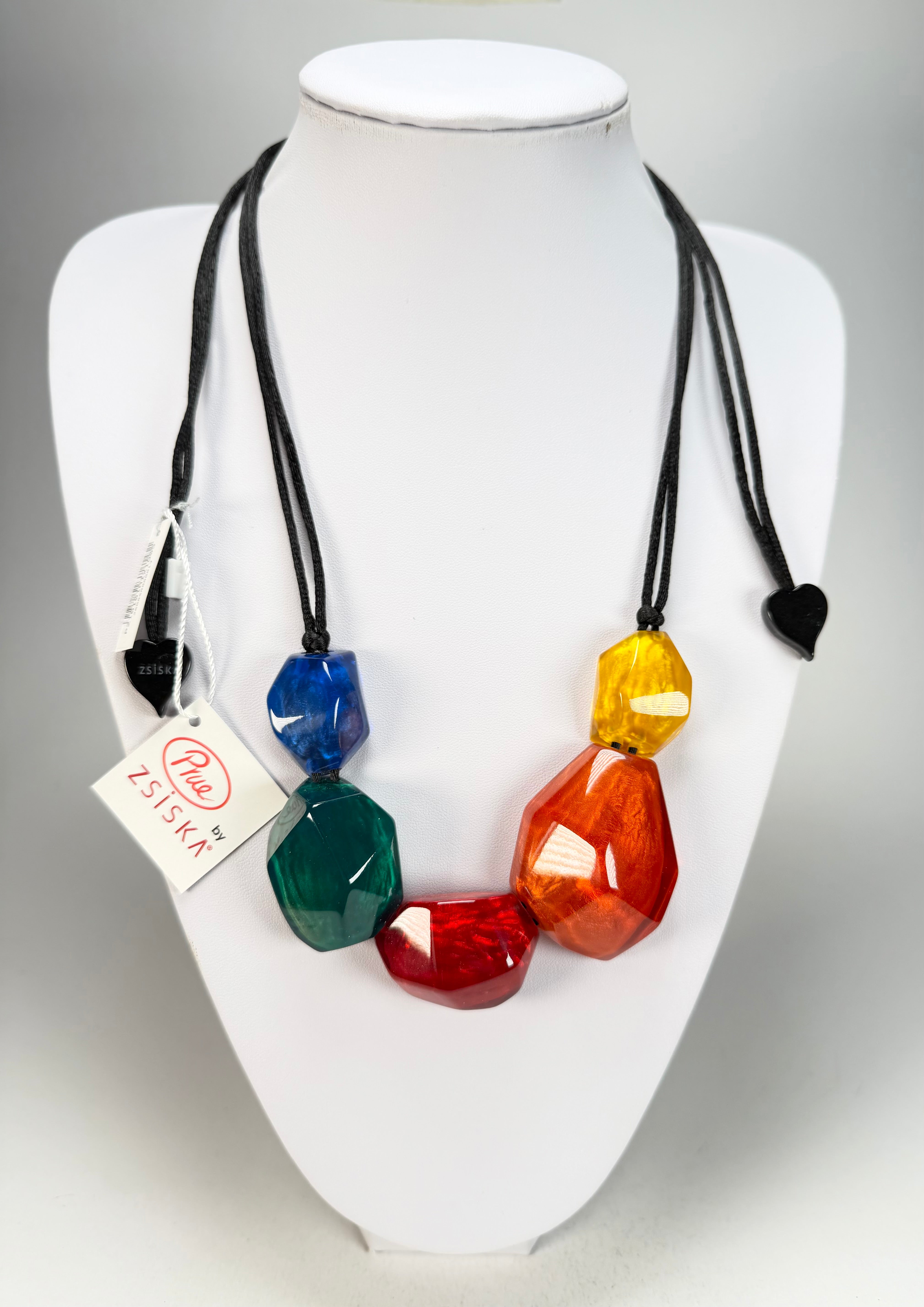 Zsiska - Rock Candy "Prue Leith" Mix Colours Resin Necklace ( P210101MIX1Q05 )