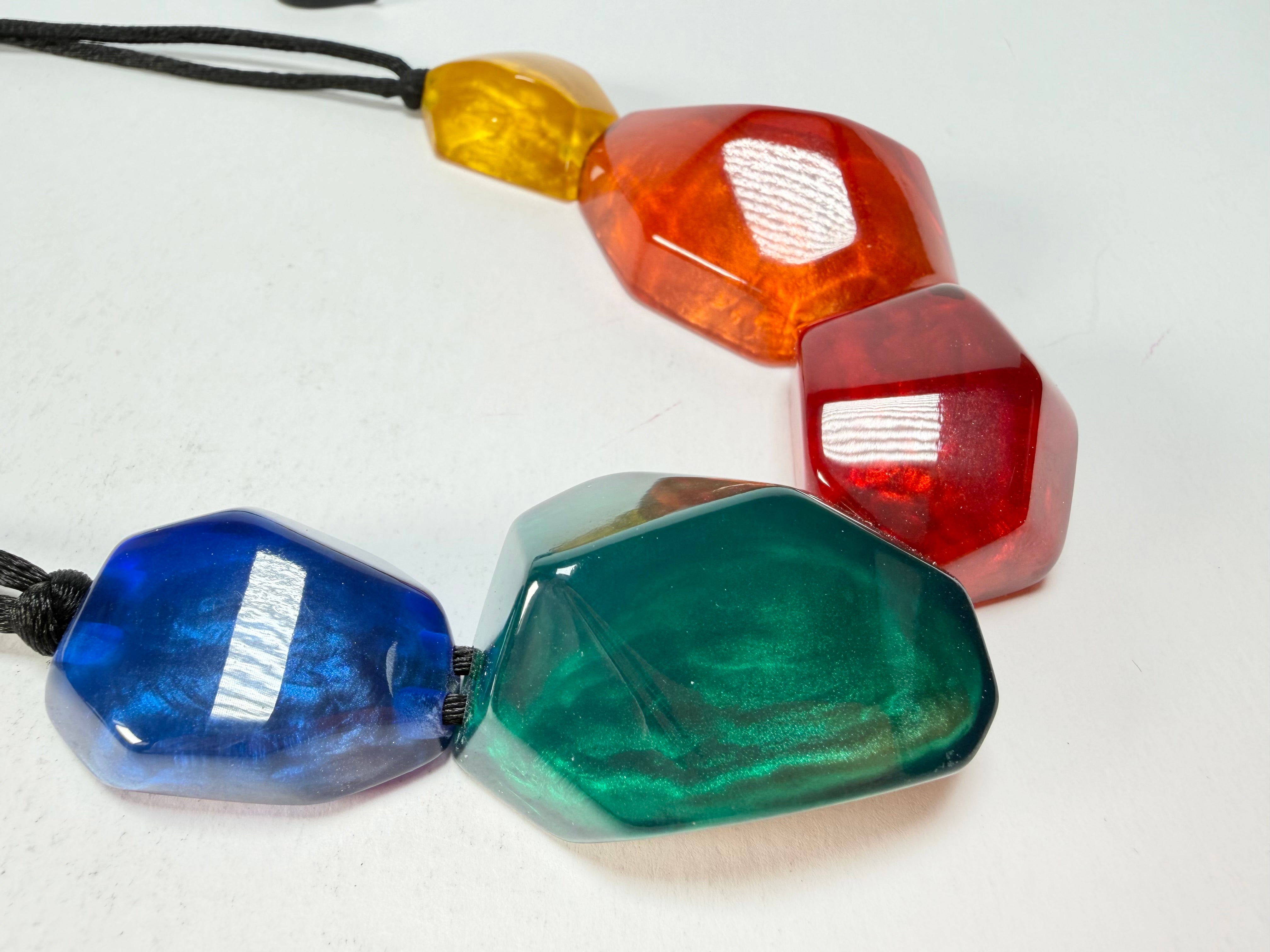 Zsiska - Rock Candy "Prue Leith" Mix Colours Resin Necklace ( P210101MIX1Q05 )