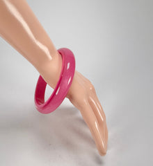 Zsiska - Colourful Statement Hot Pink Resin Bangle ( 40103049017QXL )