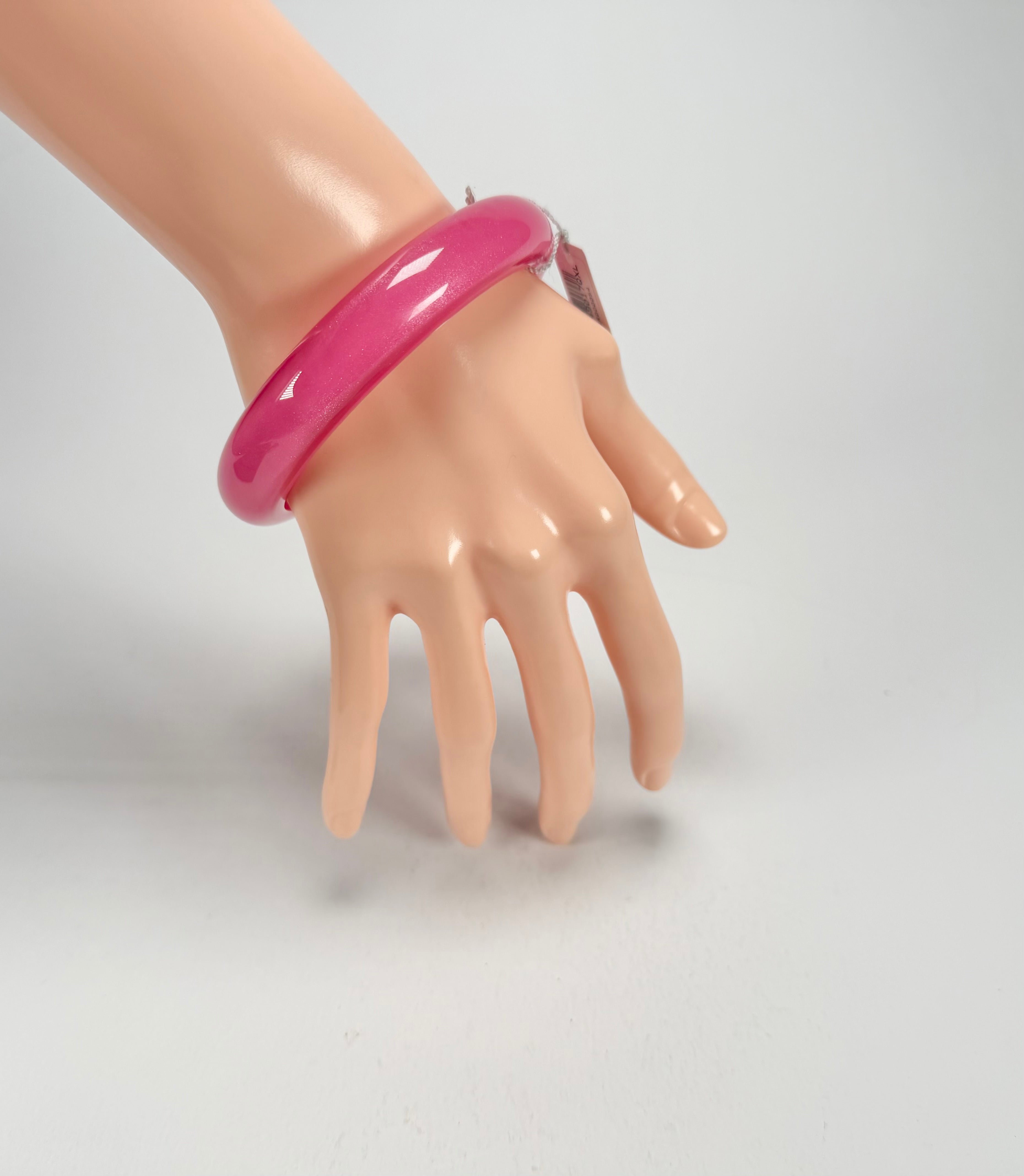 Zsiska - Colourful Statement Hot Pink Resin Bangle ( 40103049017QXL )