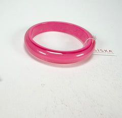 Zsiska - Colourful Statement Hot Pink Resin Bangle ( 40103049017QXL )
