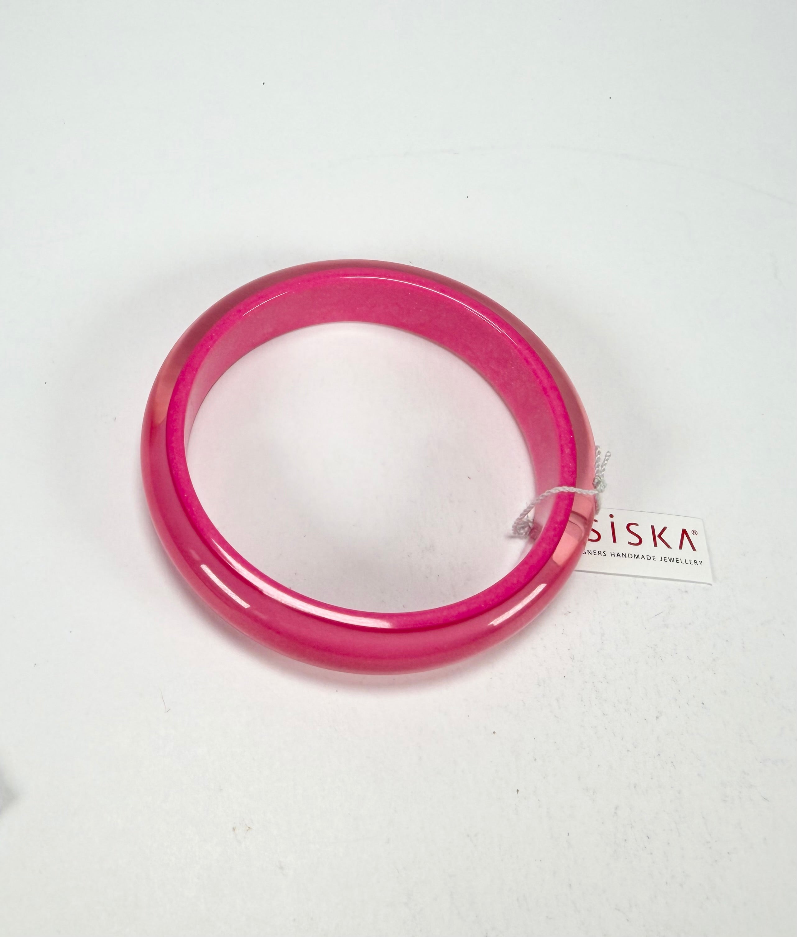 Zsiska - Colourful Statement Hot Pink Resin Bangle ( 40103049017QXL )