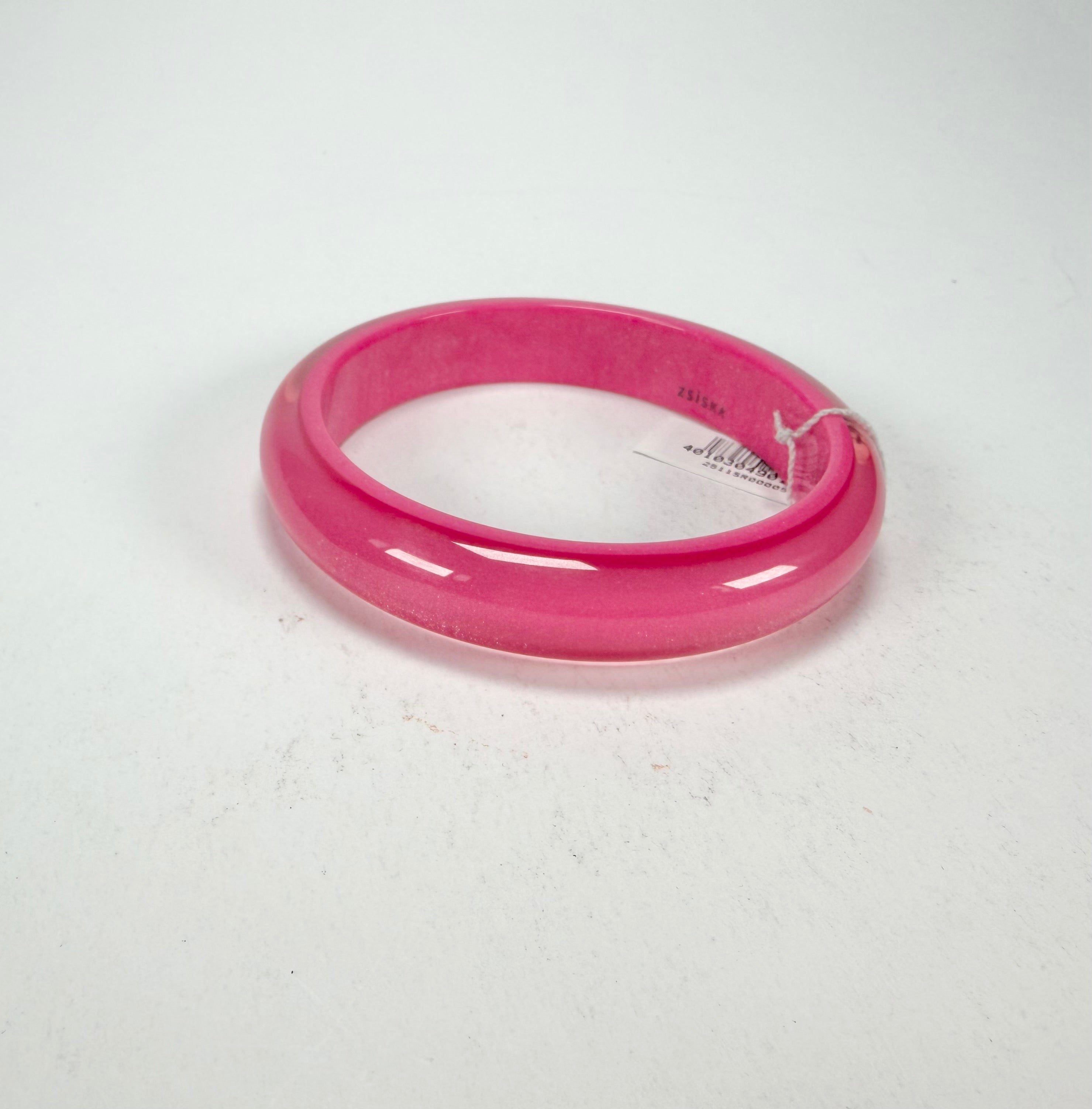 Zsiska - Colourful Statement Hot Pink Resin Bangle ( 40103049017QXL )