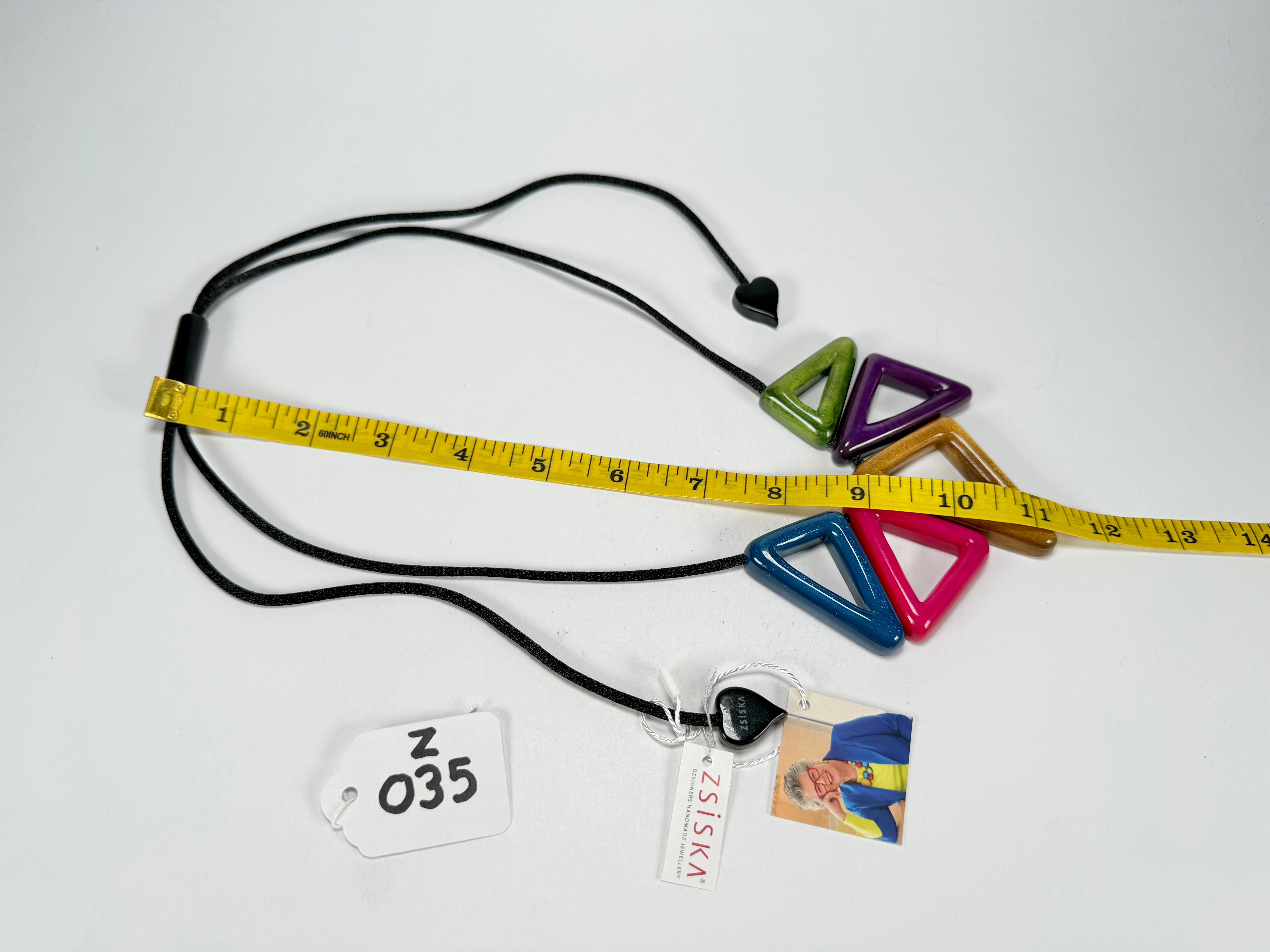 Zsiska - Tria "Prue Leith" Mix Colours 5 Bead Resin Necklace ( P190101MIXXQ05 )