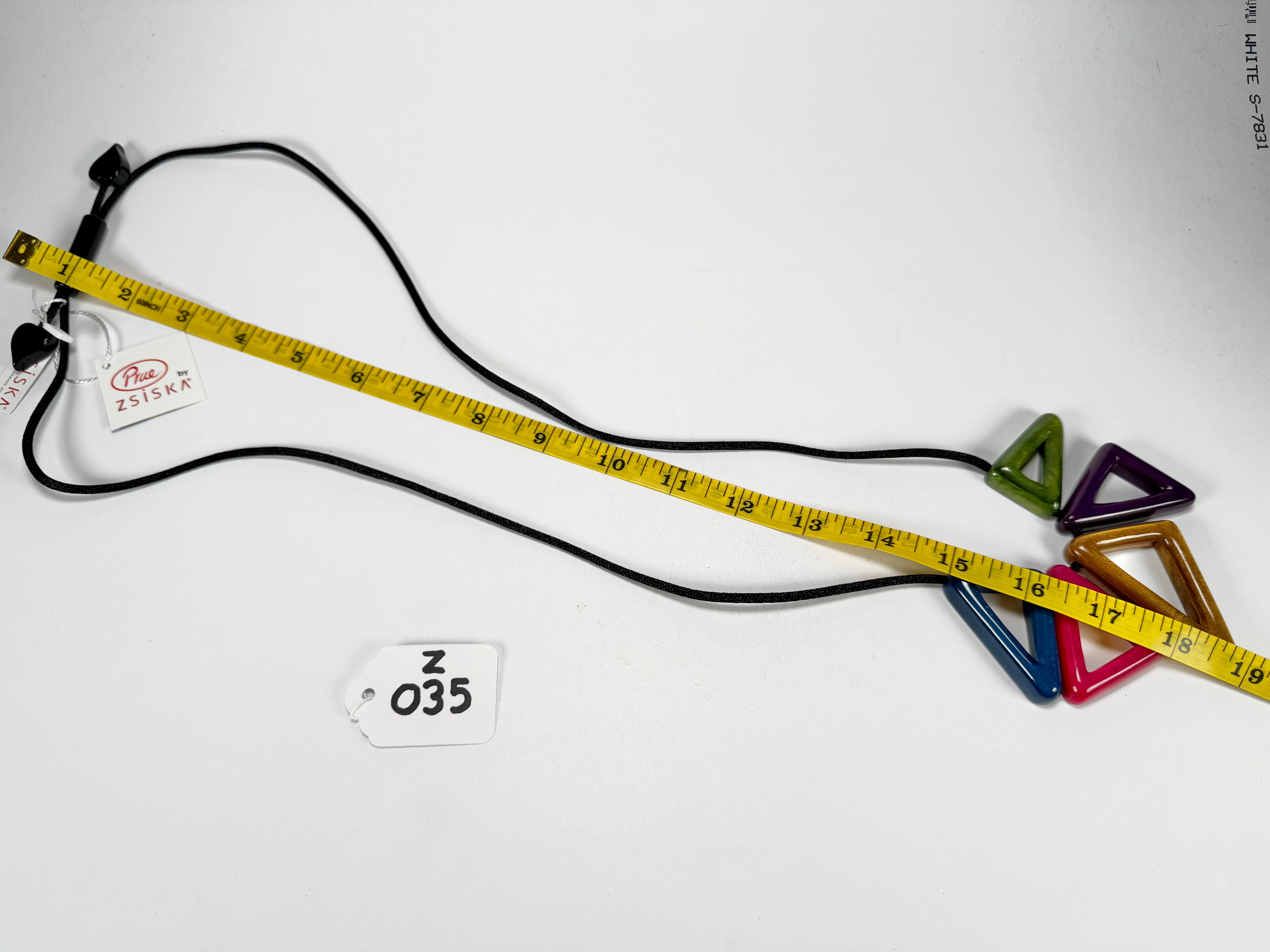 Zsiska - Tria "Prue Leith" Mix Colours 5 Bead Resin Necklace ( P190101MIXXQ05 )