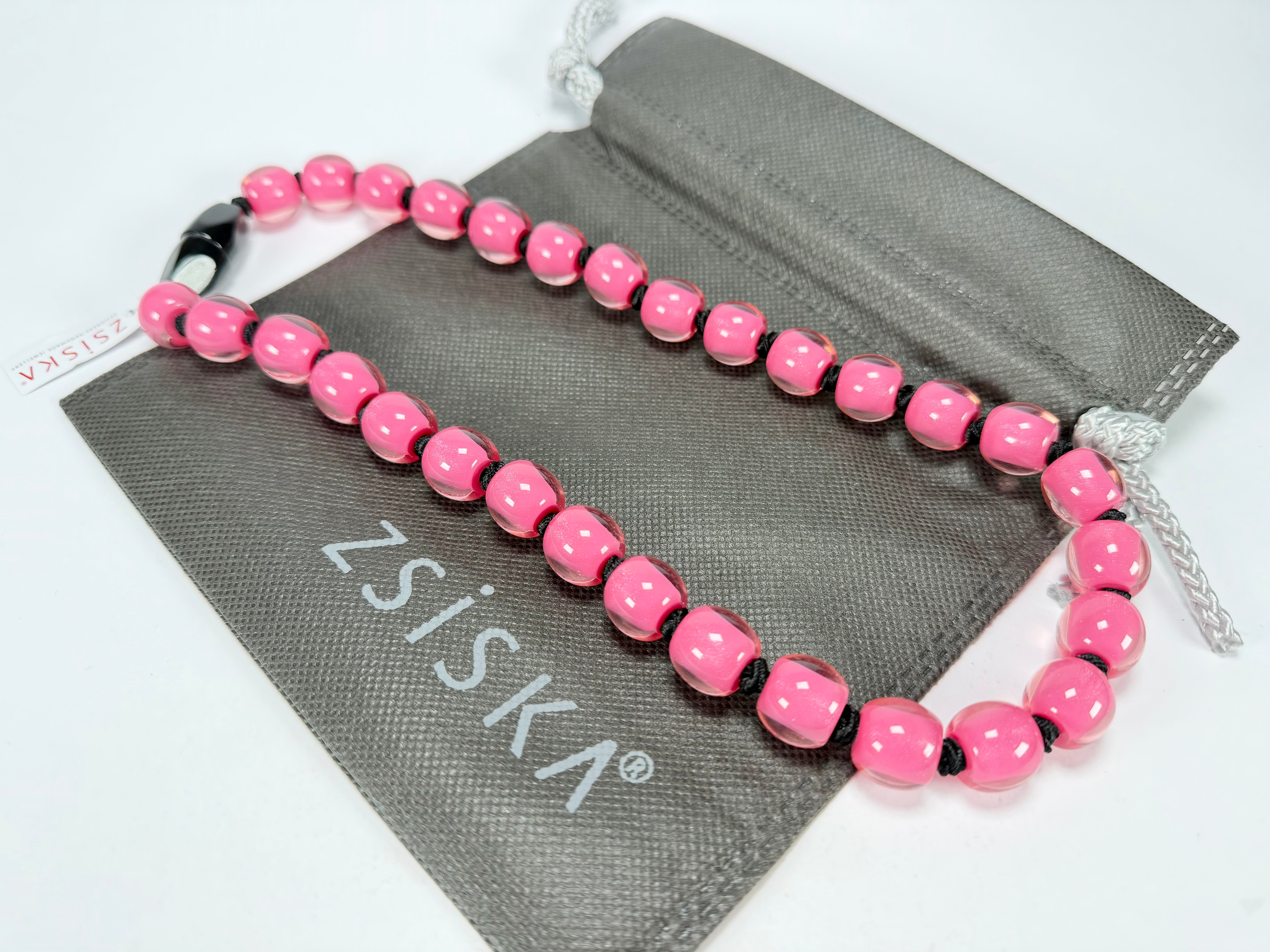 Zsiska - Colourful Beads 30 Bead Hot Pink Resin Necklace ( 40101199017Q30 )