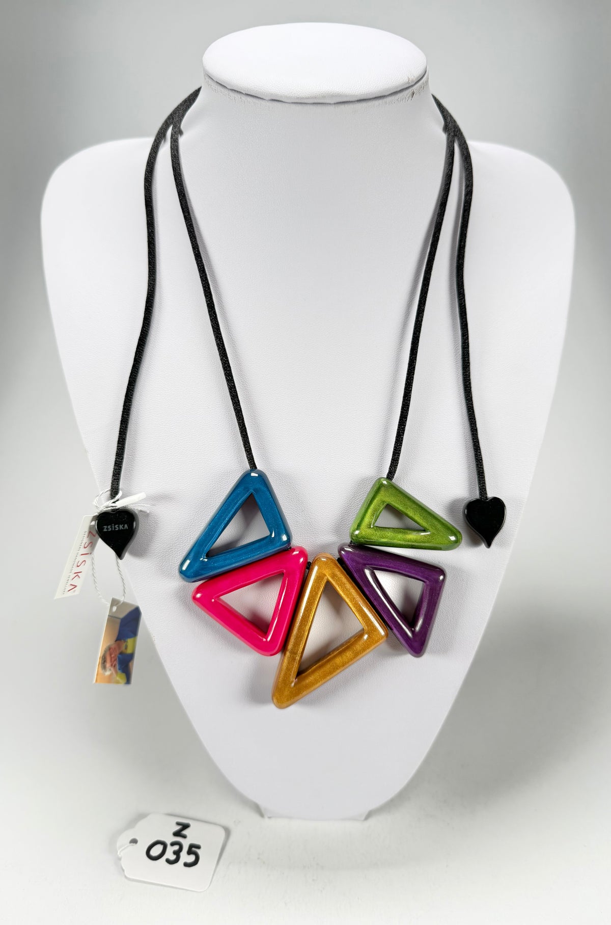 Zsiska - Tria "Prue Leith" Mix Colours 5 Bead Resin Necklace ( P190101MIXXQ05 )