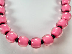 Zsiska - Colourful Beads 30 Bead Hot Pink Resin Necklace ( 40101199017Q30 )